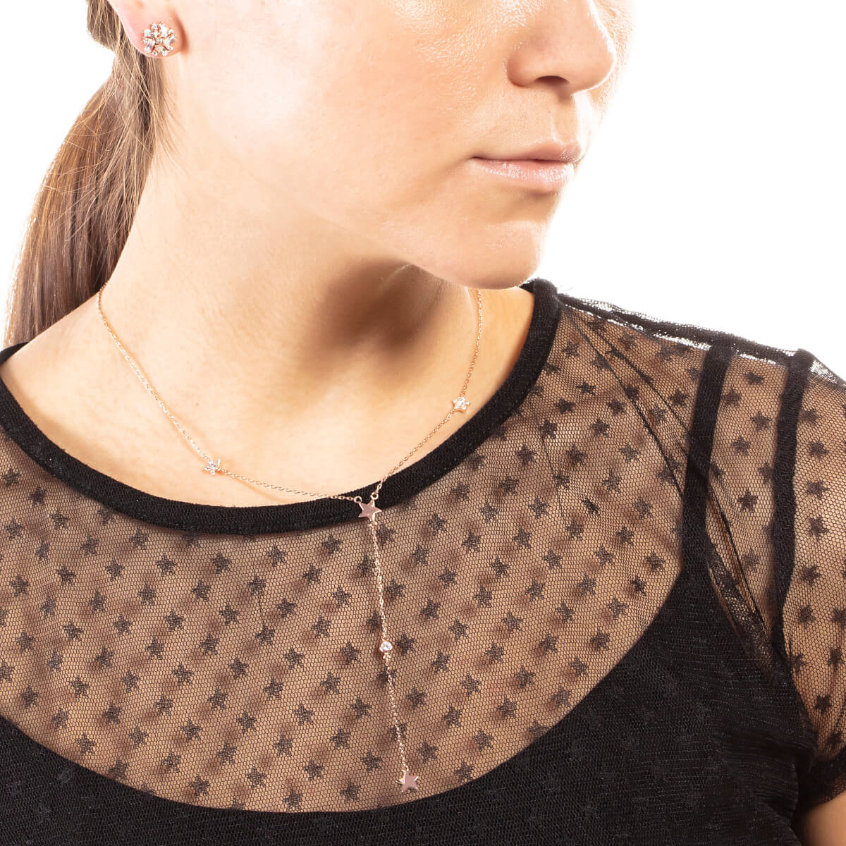 Kennedy Drop Necklace 18k Rose Gold - Image 3
