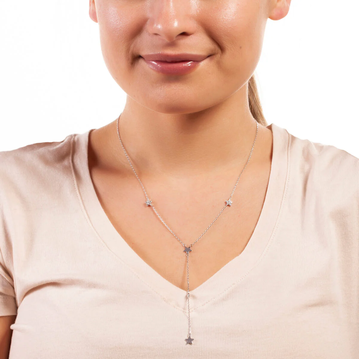 Kennedy Drop Necklace 18k White Gold - Image 2