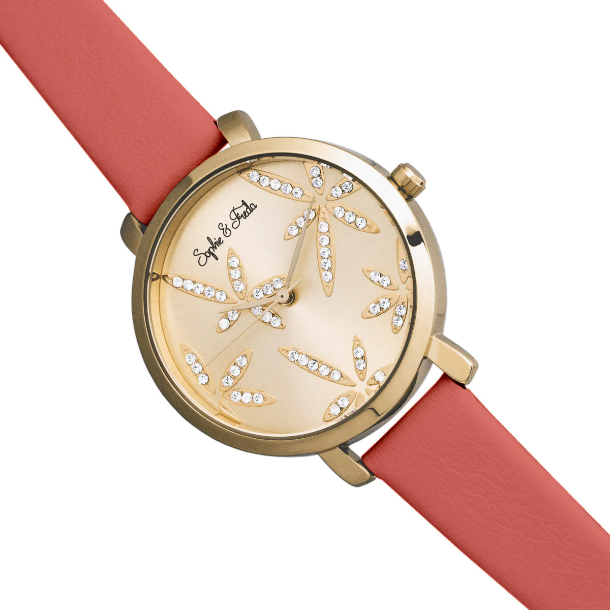 Key West w/ Swarovski Crystals Gold/Dark Pink - Image 3