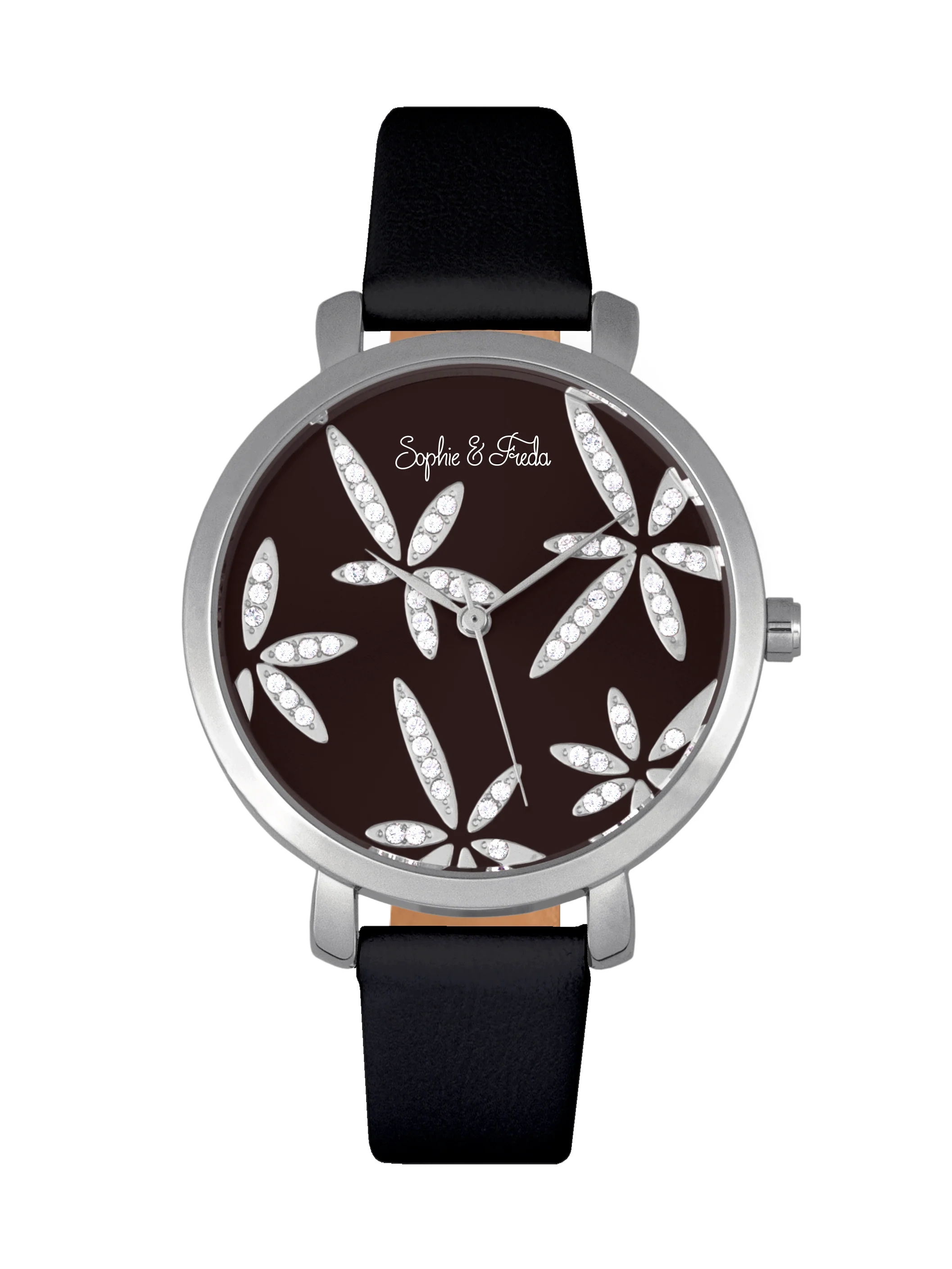 Key West w/ Swarovski Crystals Silver/Black