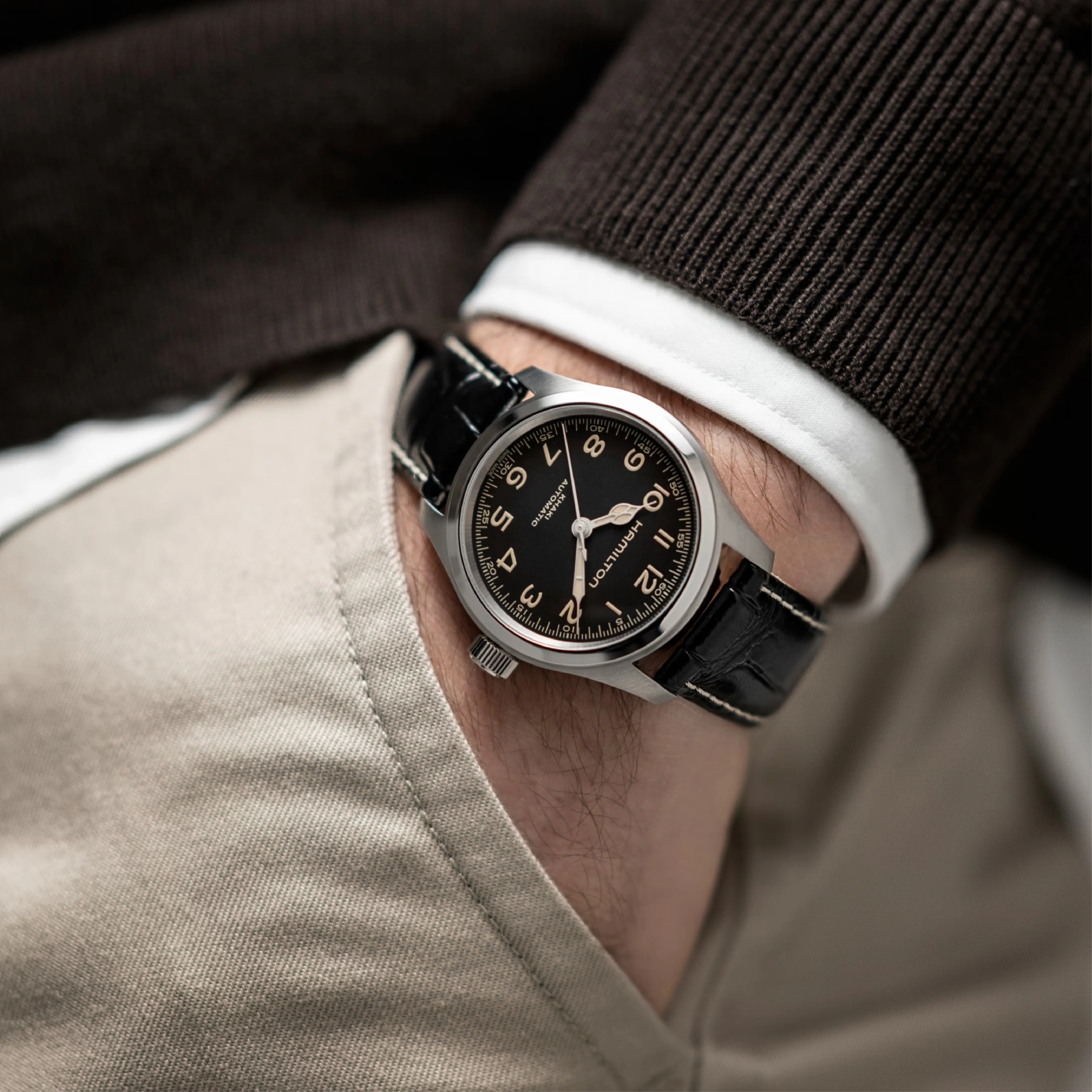 Khaki Field Black / Leather Black Dial - Image 2
