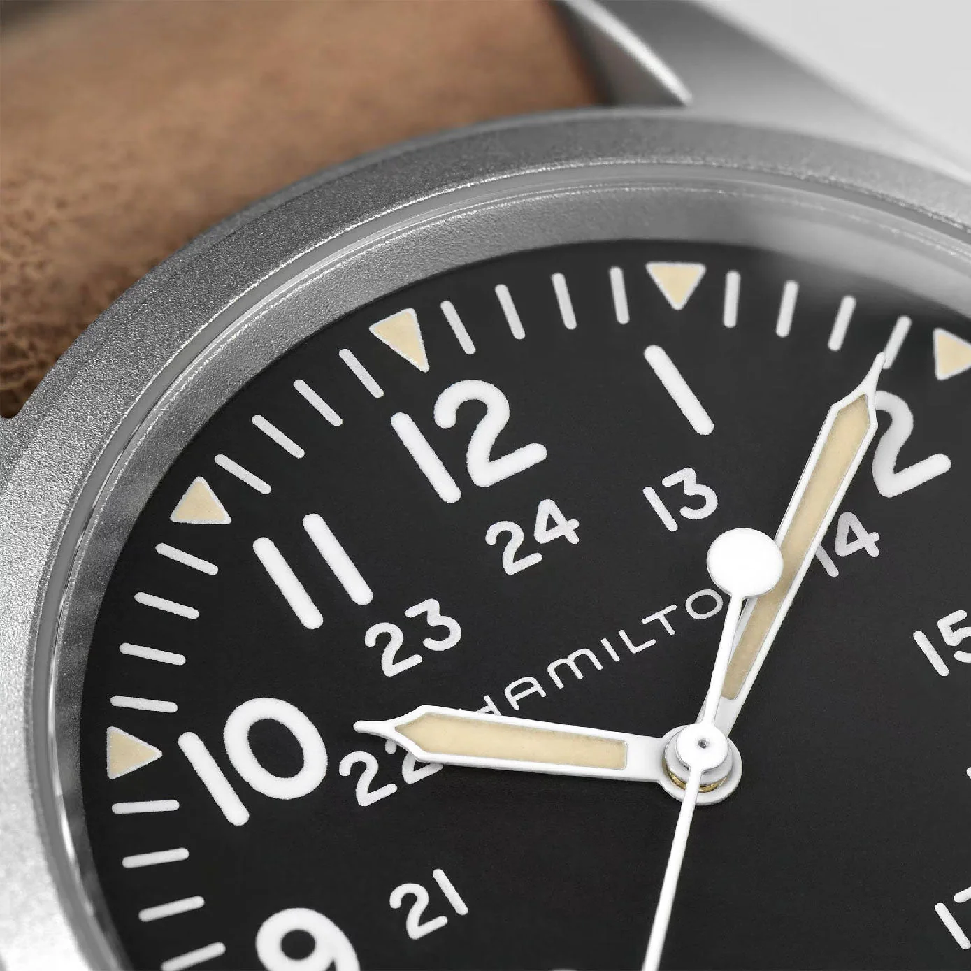 Khaki Field Black / Leather | Black Dial - Image 4