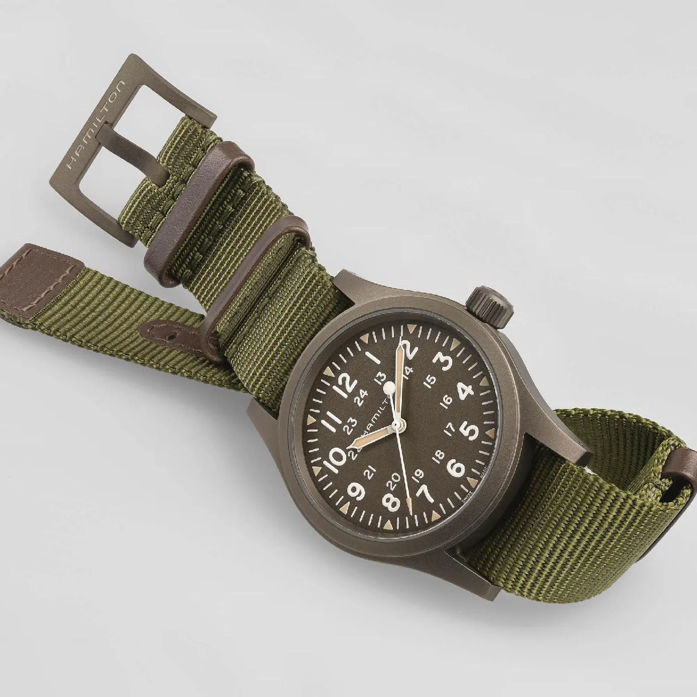 Khaki Field Brown / Textile | Green Dial - Image 3