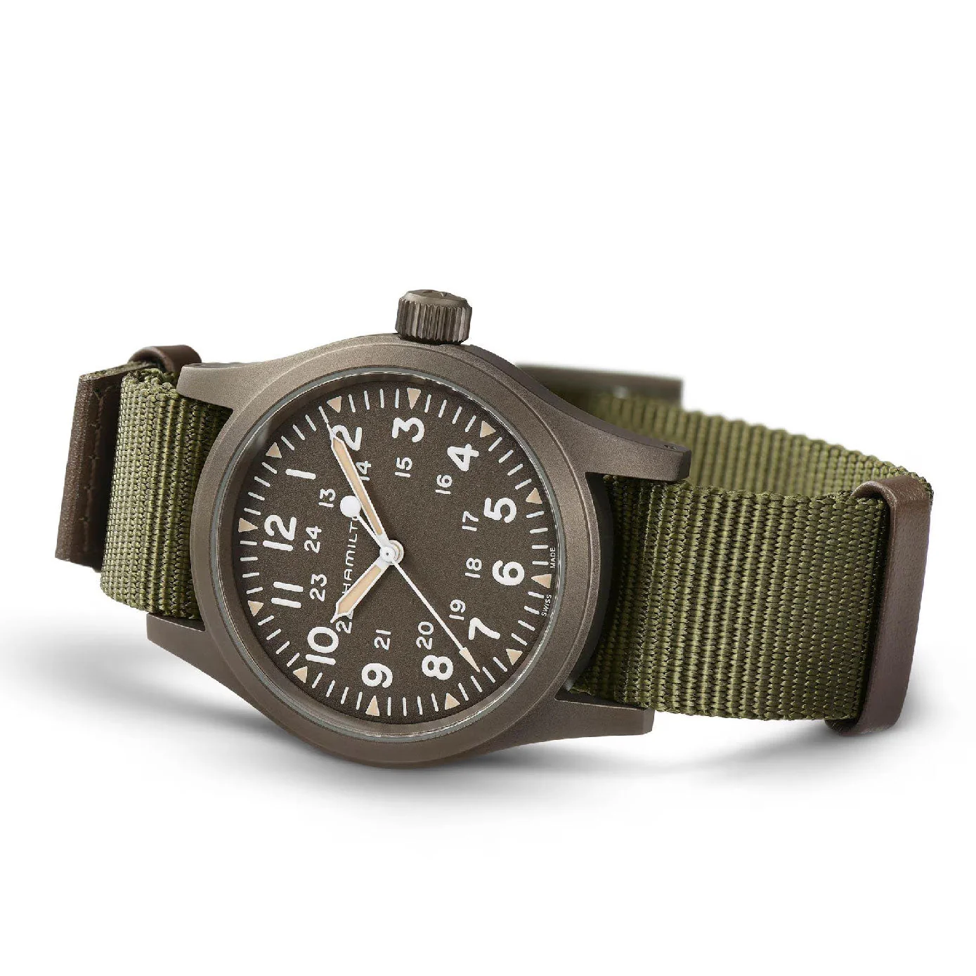 Khaki Field Brown / Textile | Green Dial - Image 4