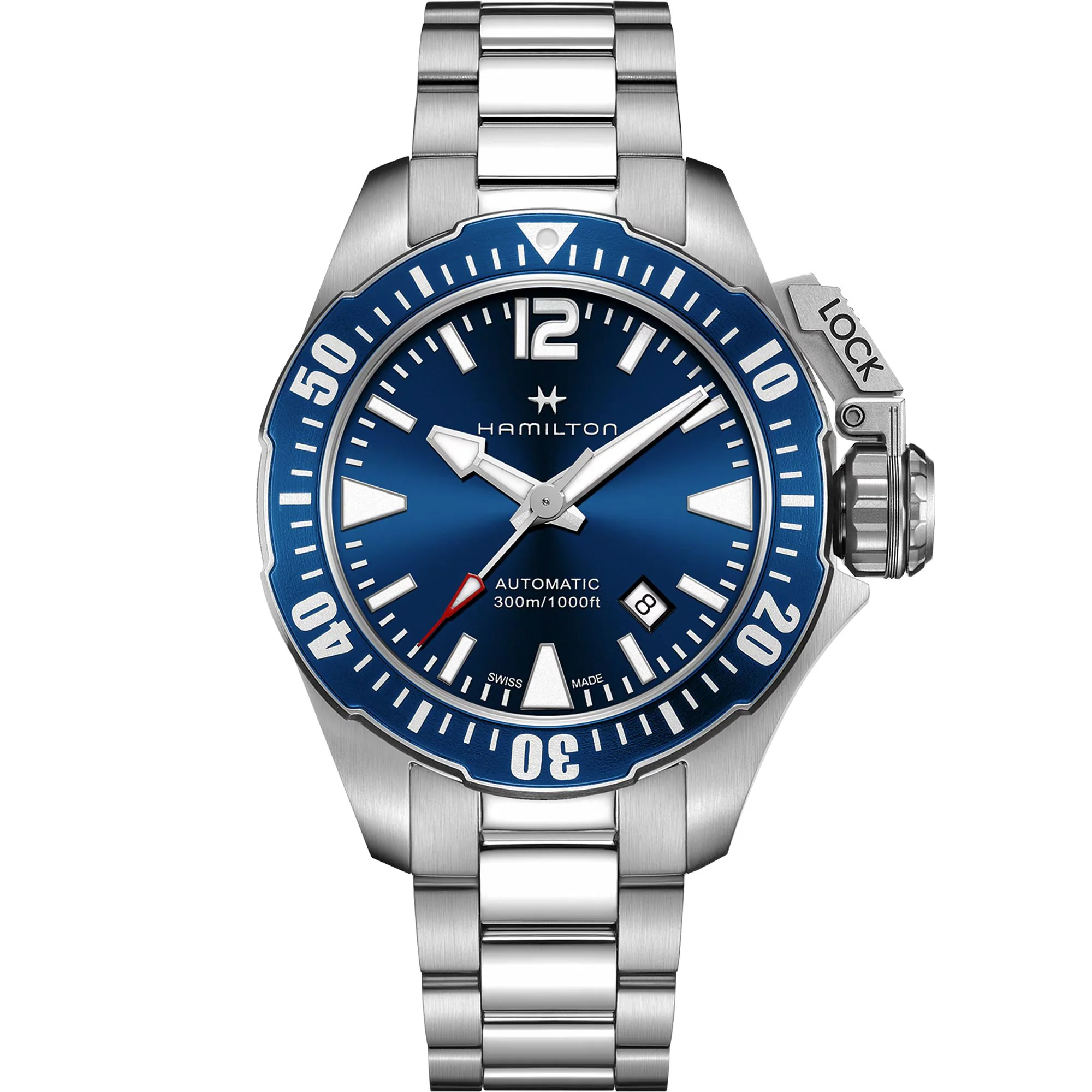 Khaki Navy Silver/SS | Blue Dial