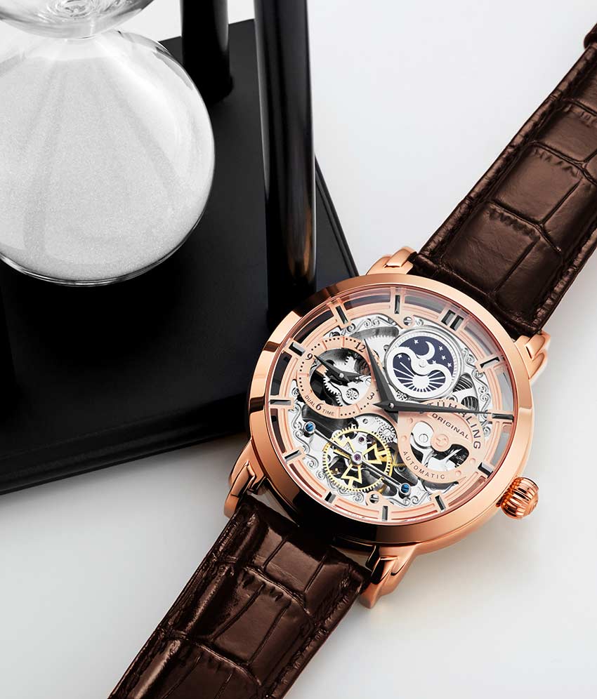 Legacy Rose Gold Dial/ Brown Leather Black - Image 4