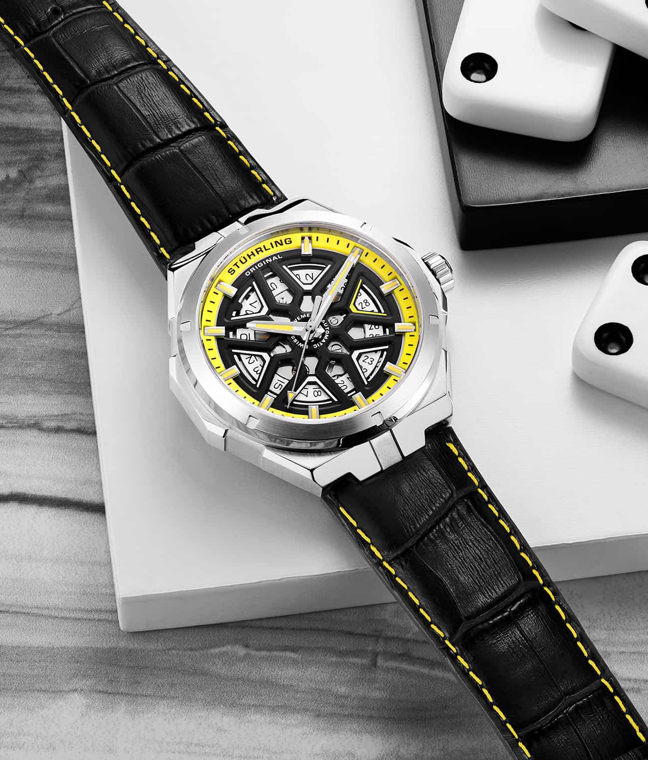 Legacy Black/Yellow Leather | Yellow Dial - Image 4