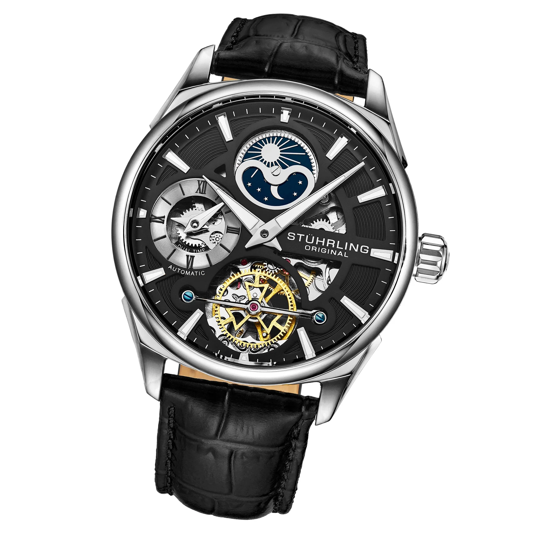 Legacy Black/Leather/Black Dial/Silver Case 3918.2 | Black Dial - Image 2