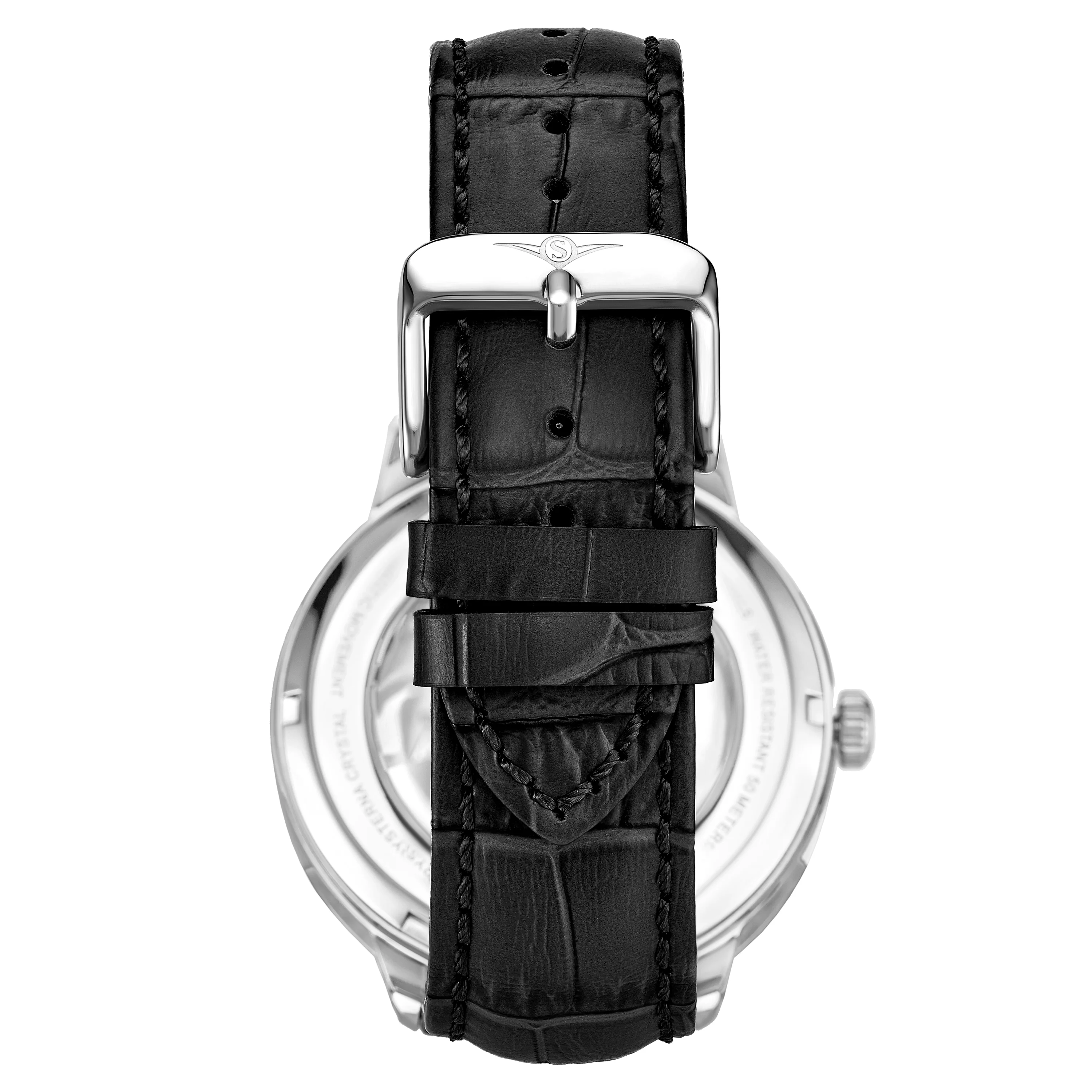 Legacy 3925 Black/Leather | Silver Dial - Image 2