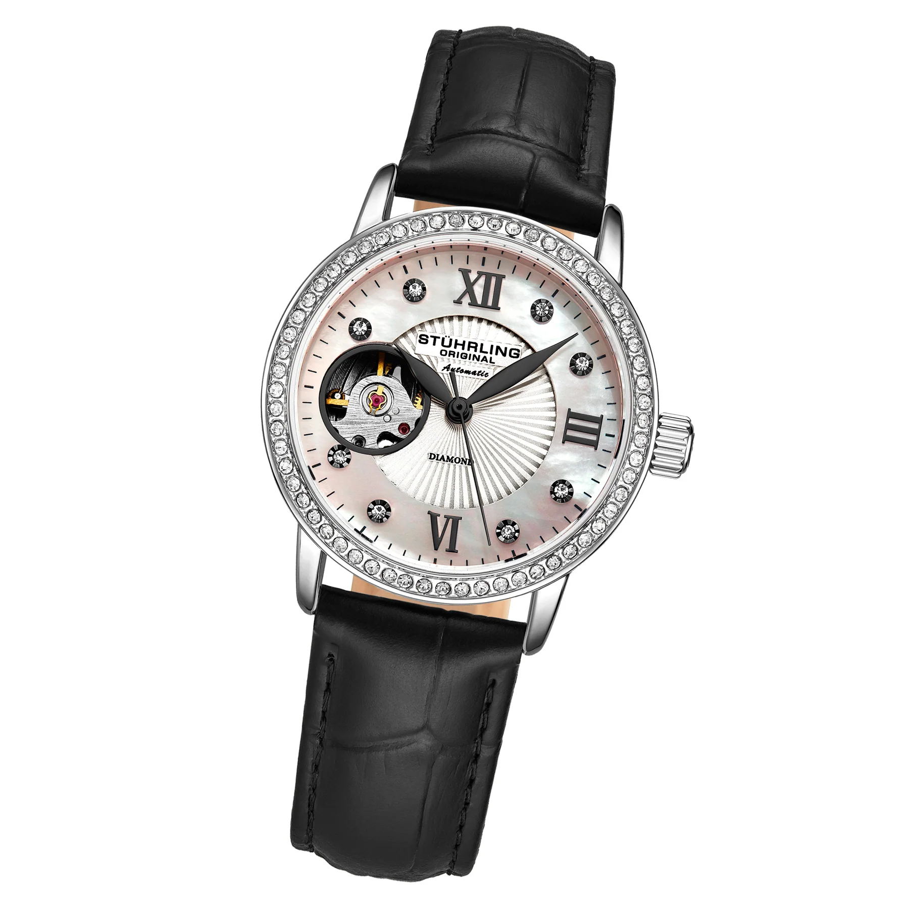 Legacy-3952.1 Black Leather | Silver Dial - Image 2