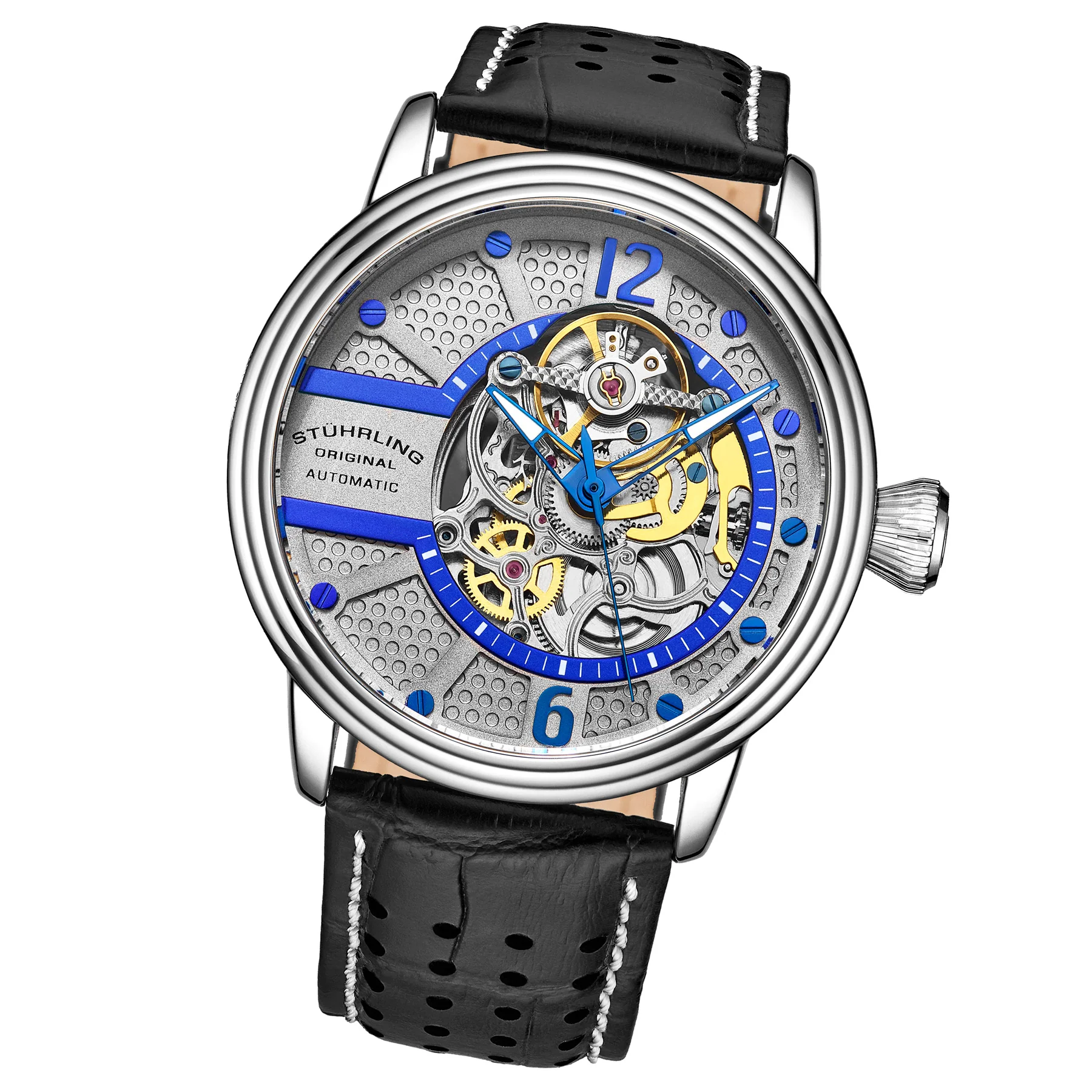 Legacy Black/Silver/Blue Leather | Silver Dial - Image 2