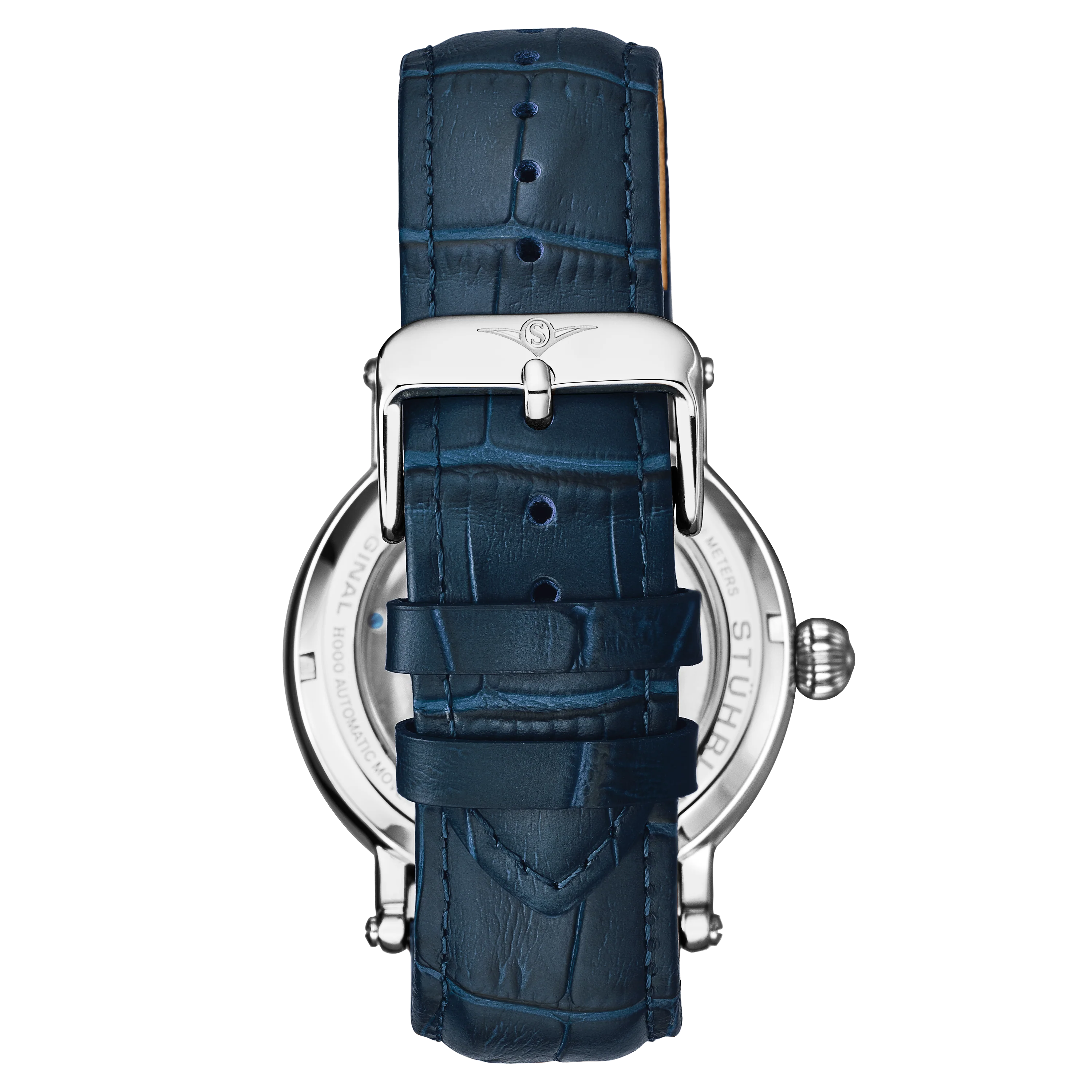 Legacy Silver case/Leather strap/ Brass Dial | Blue Dial - Image 2