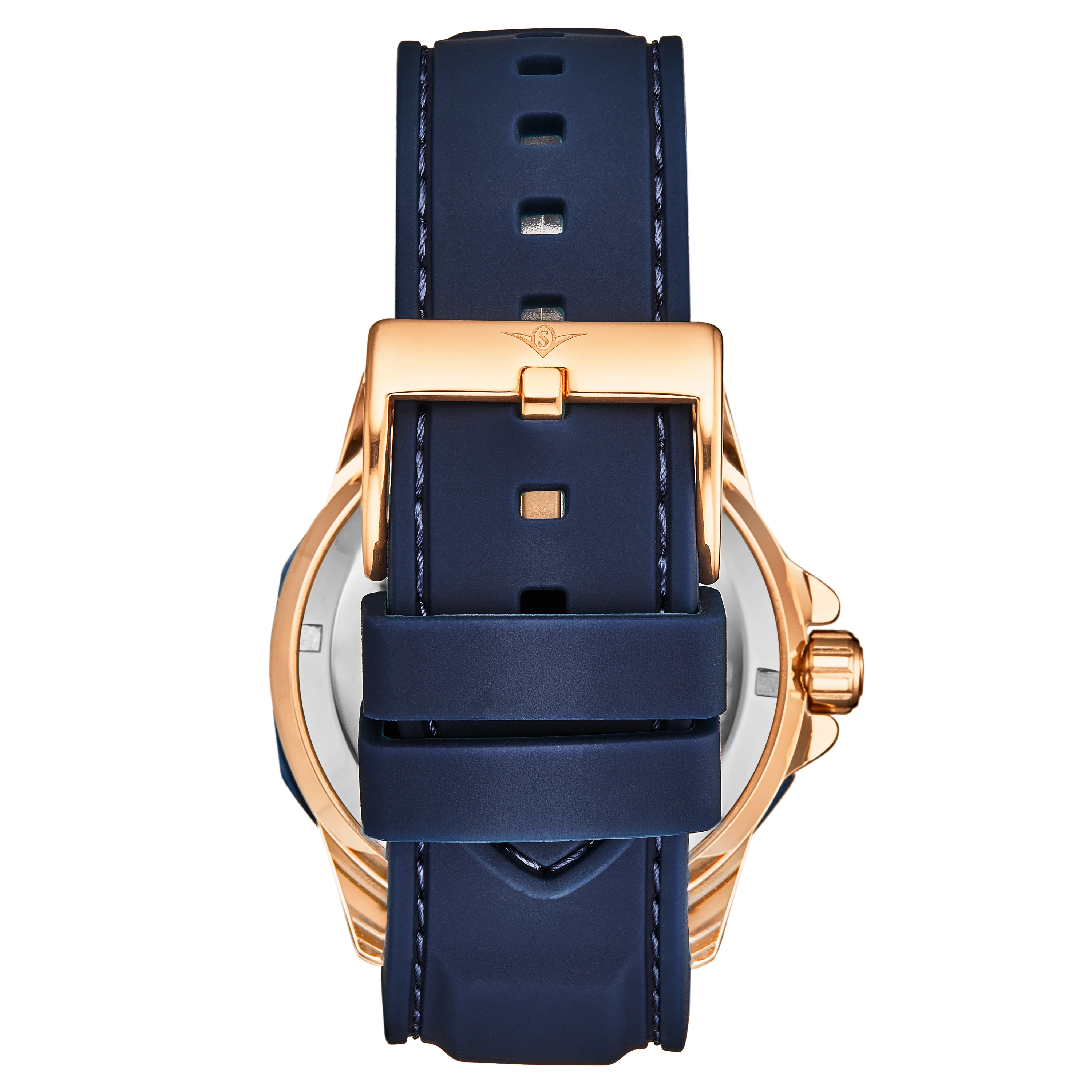 Legacy 4018 Rose/ Blue/Leather | Blue Dial - Image 2