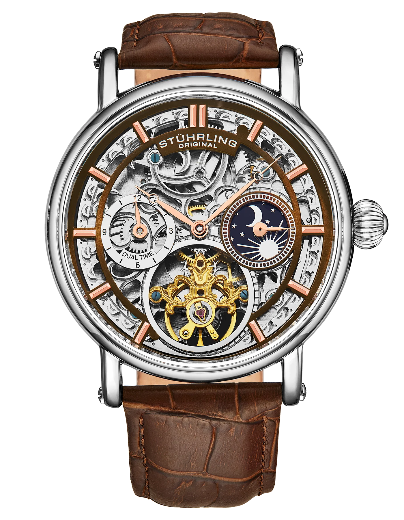 Legacy Automatic 43mm Skeleton Brown/Leather | Silver Dial