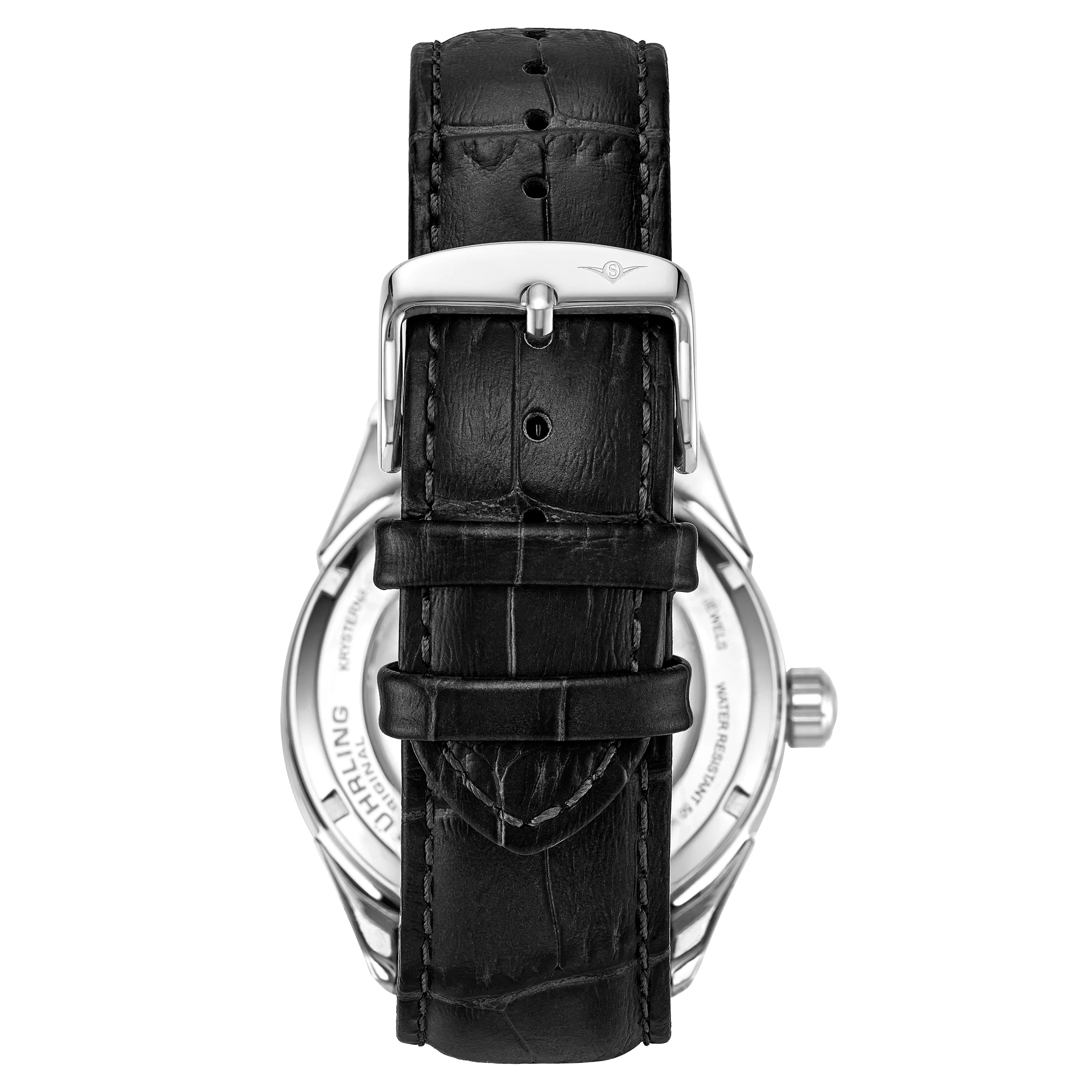 Legacy Automatic 943A Watch Black/Leather | Silver Dial - Image 3