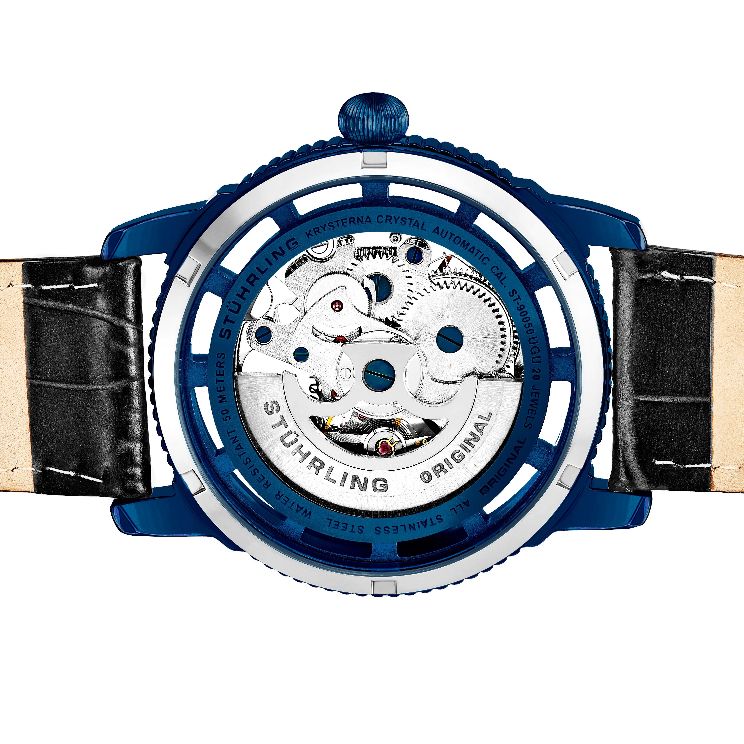 Legacy Automatic Blue/Black Skeleton Watch - Image 3