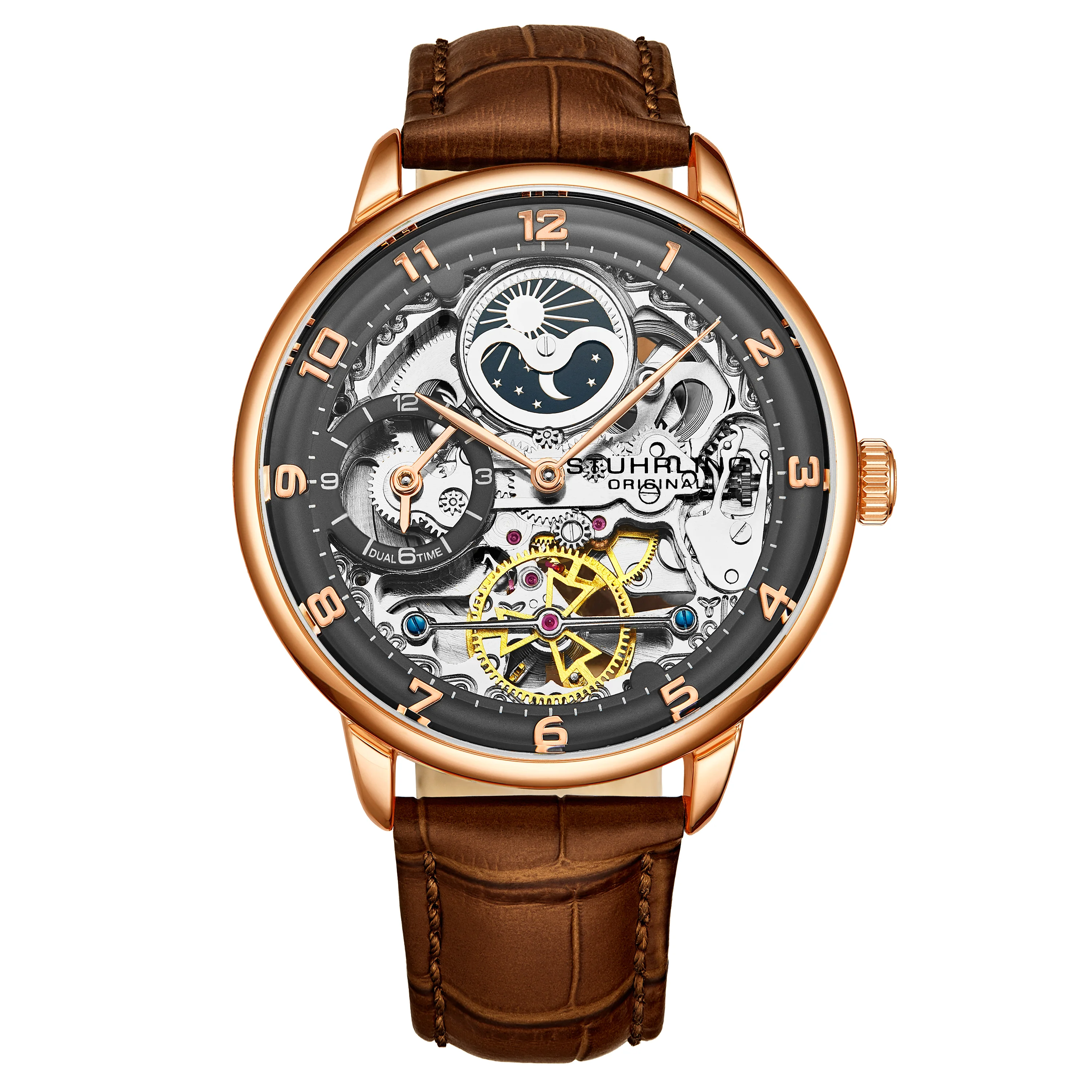 Legacy Skeleton Brown/Leather | Gunmetal Dial
