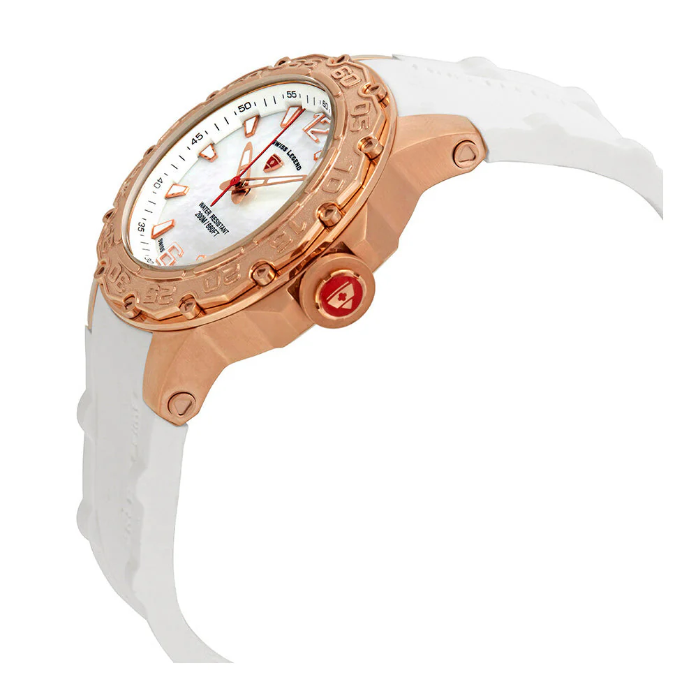 Legend Ultrasonic Ladies Silver & Rose Gold / Rubber | Silver Dial - Image 2