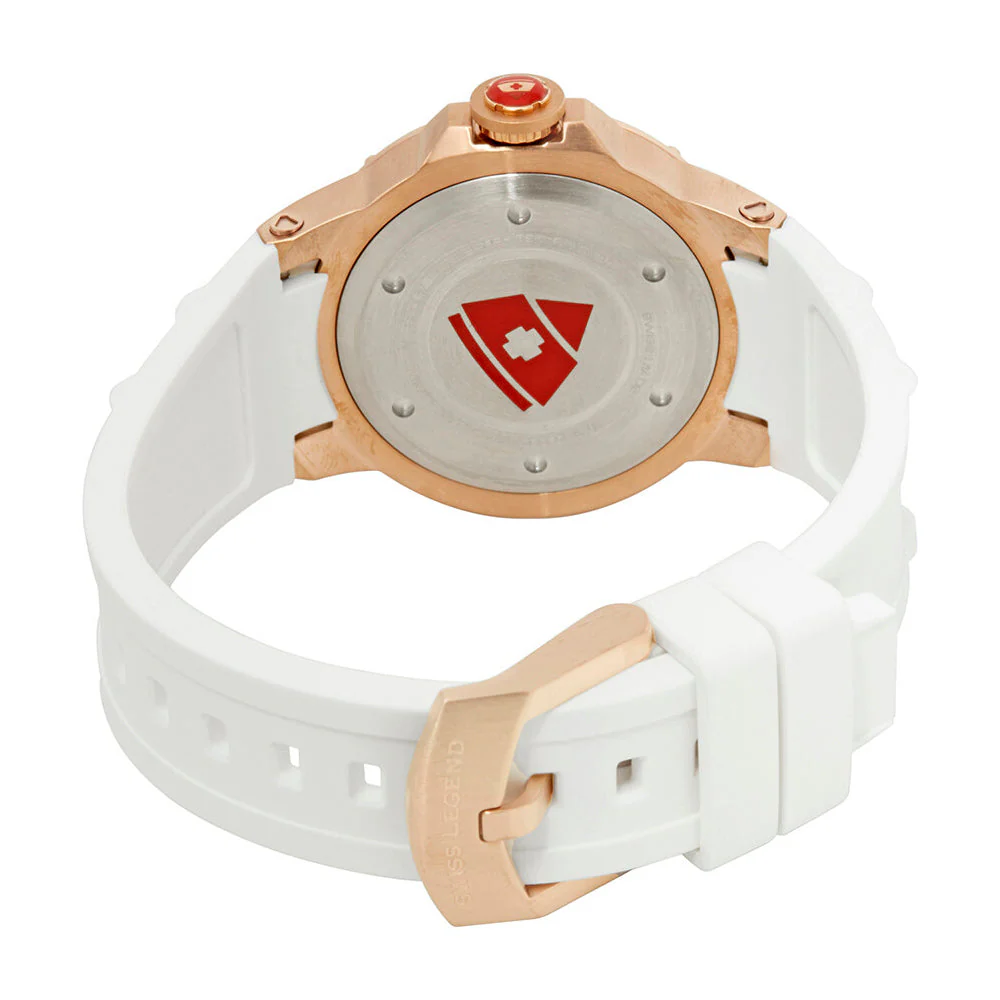 Legend Ultrasonic Ladies Silver & Rose Gold / Rubber | Silver Dial - Image 3