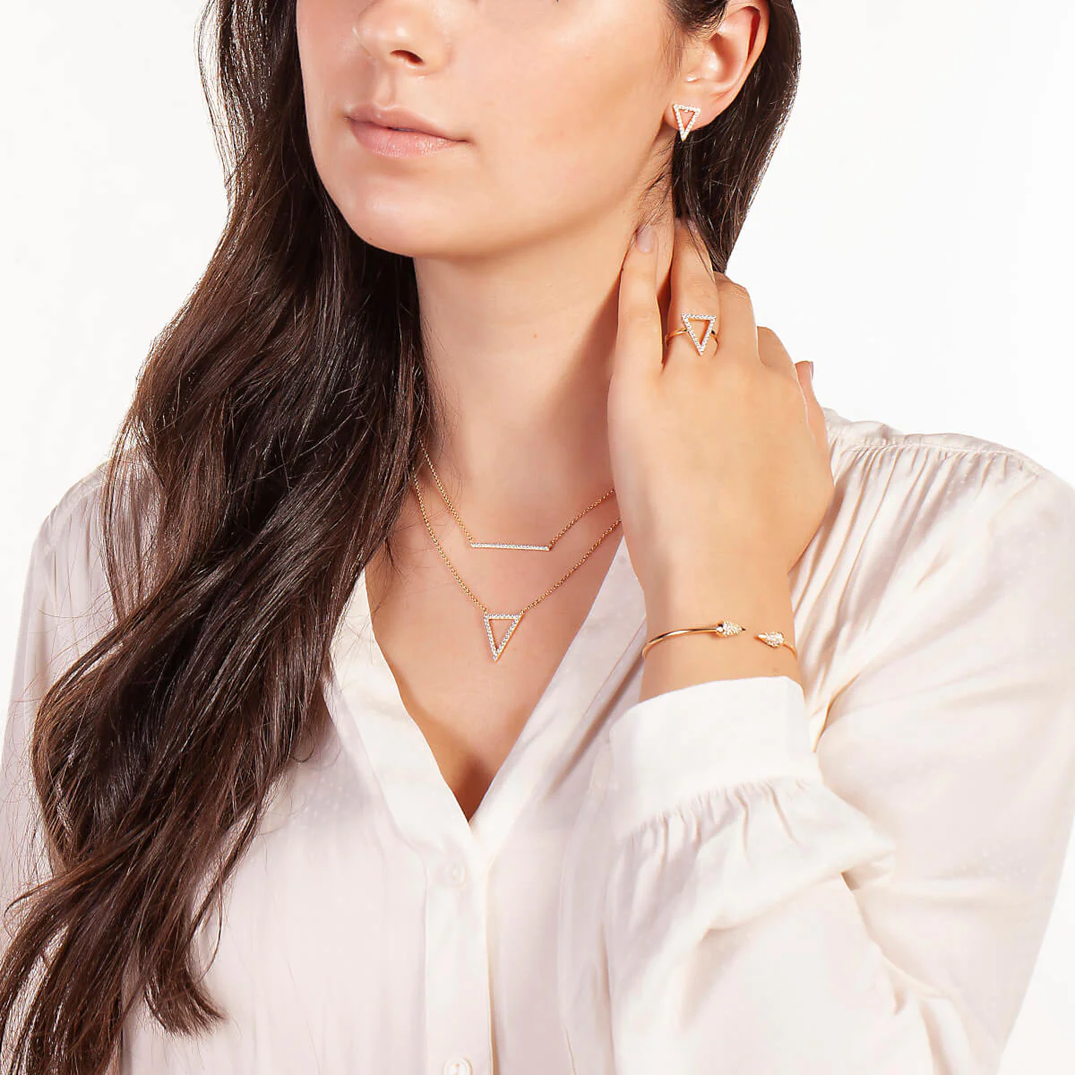 Lily Bar Necklace 18k Yellow Gold - Image 3