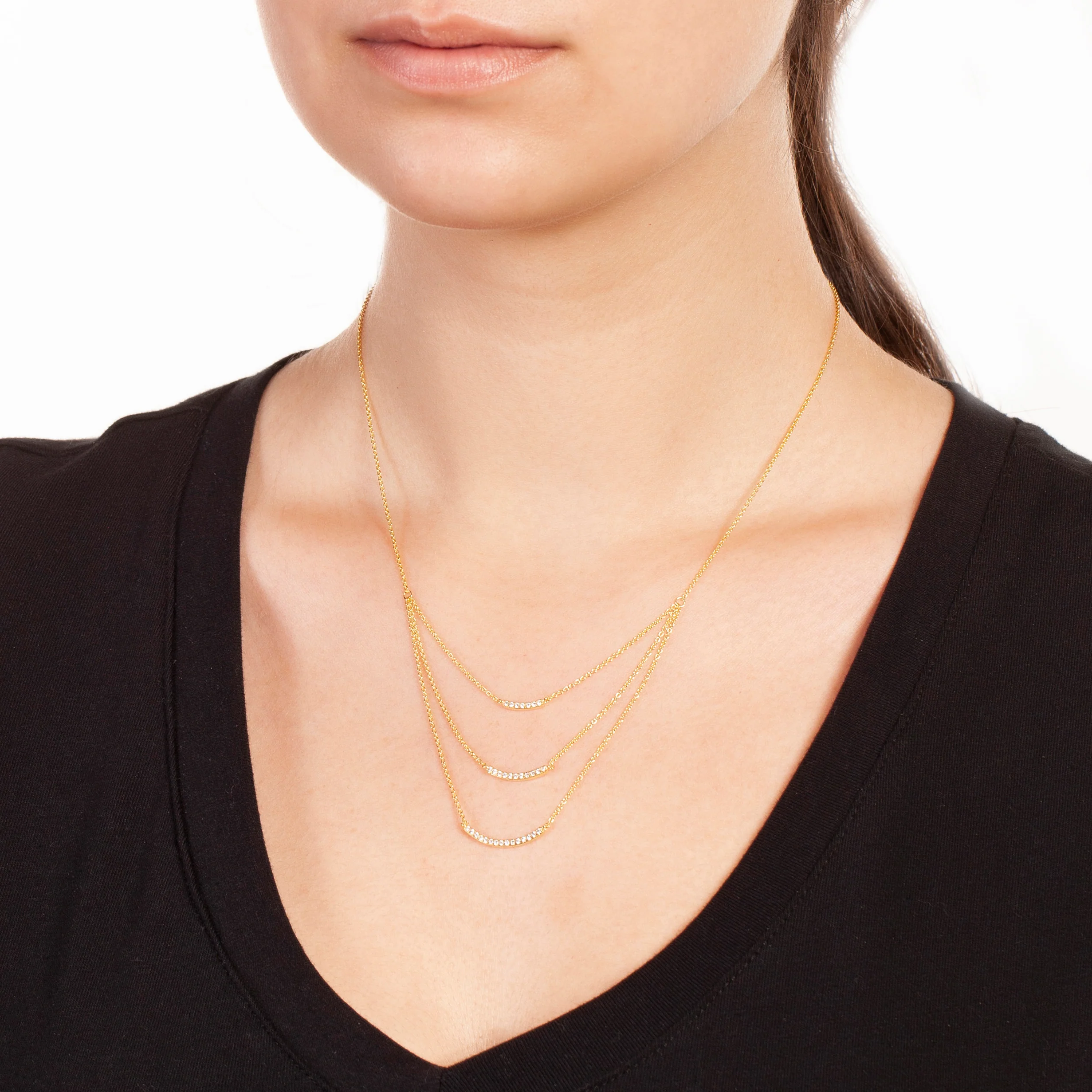 Lily Bib Necklace 18k Yellow Gold - Image 2