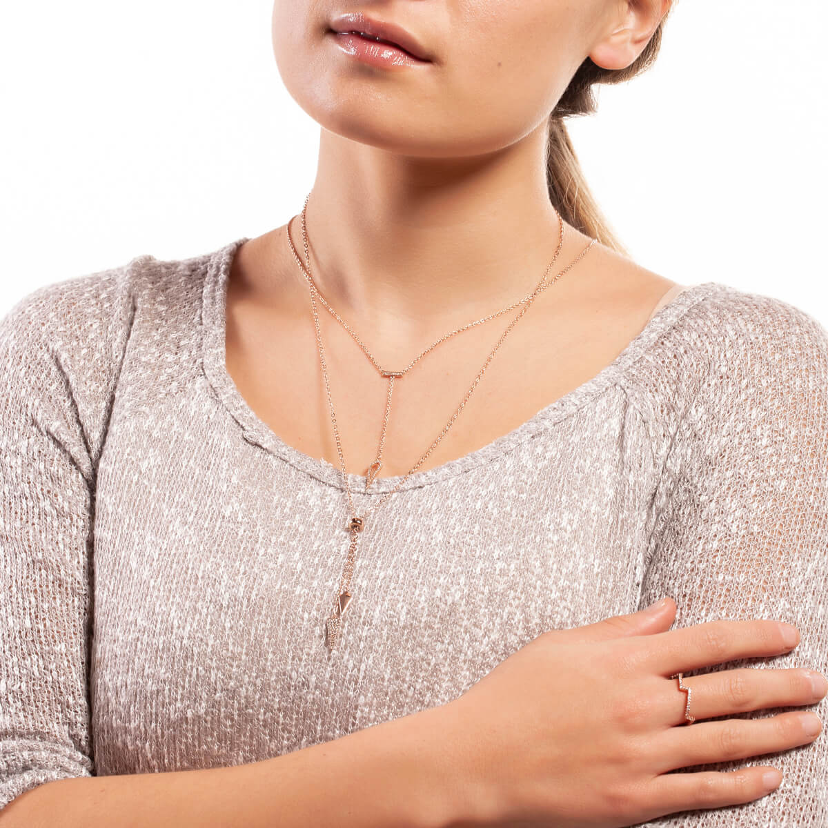 Lily Bolo Necklace 18k Rose Gold - Image 3
