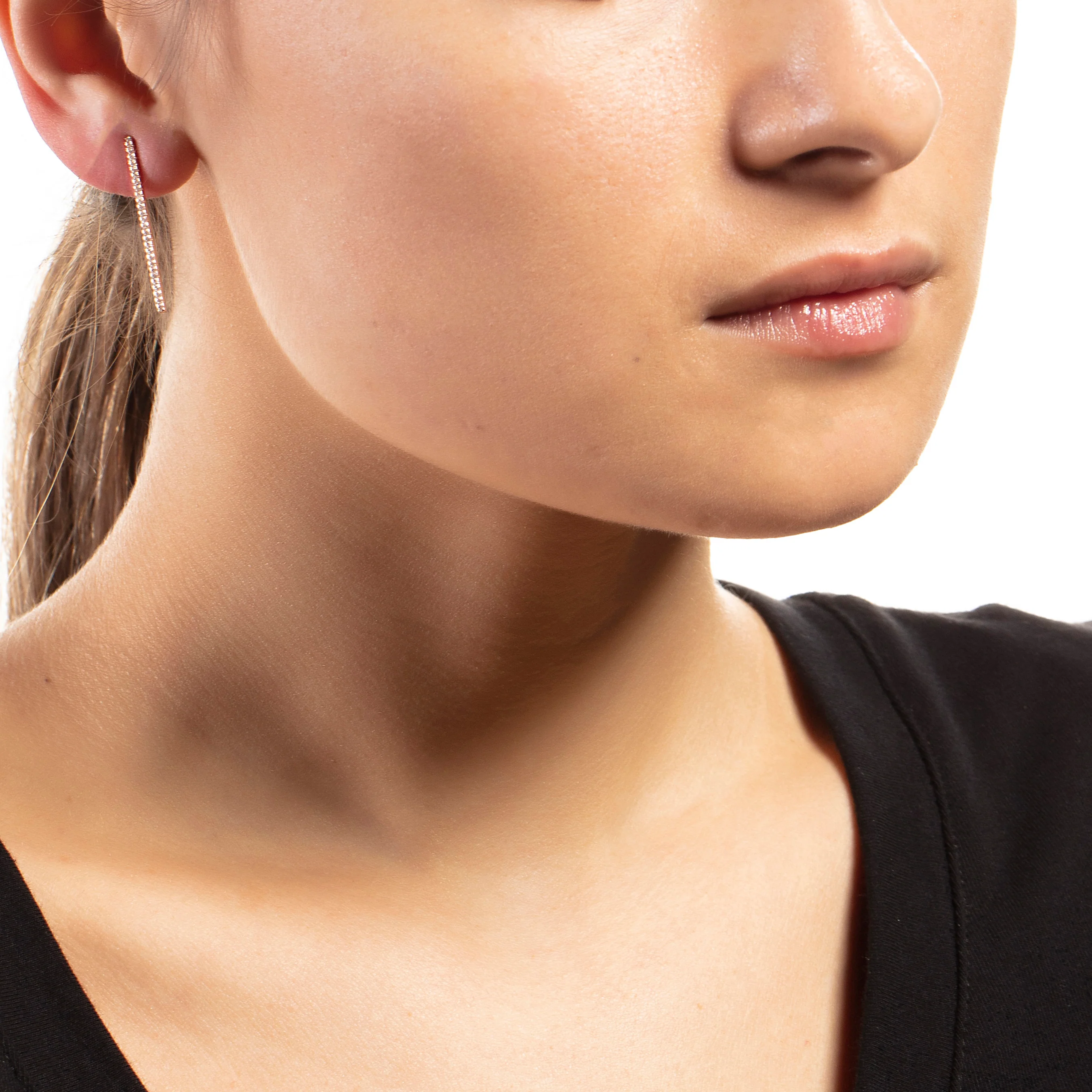 Lily Drop Earrings 18k Rose Gold - Image 2