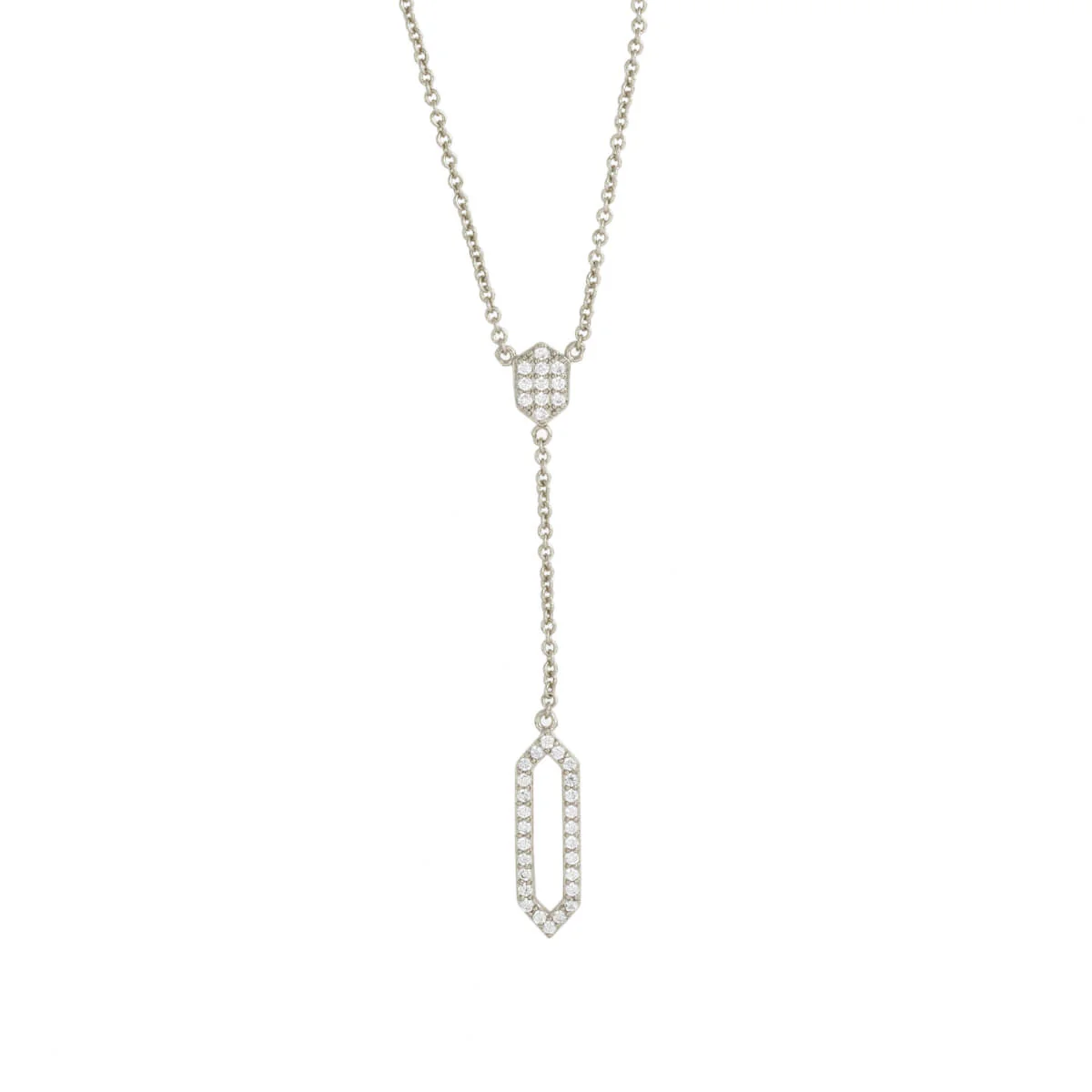 Lily Drop Necklace 18k White Gold