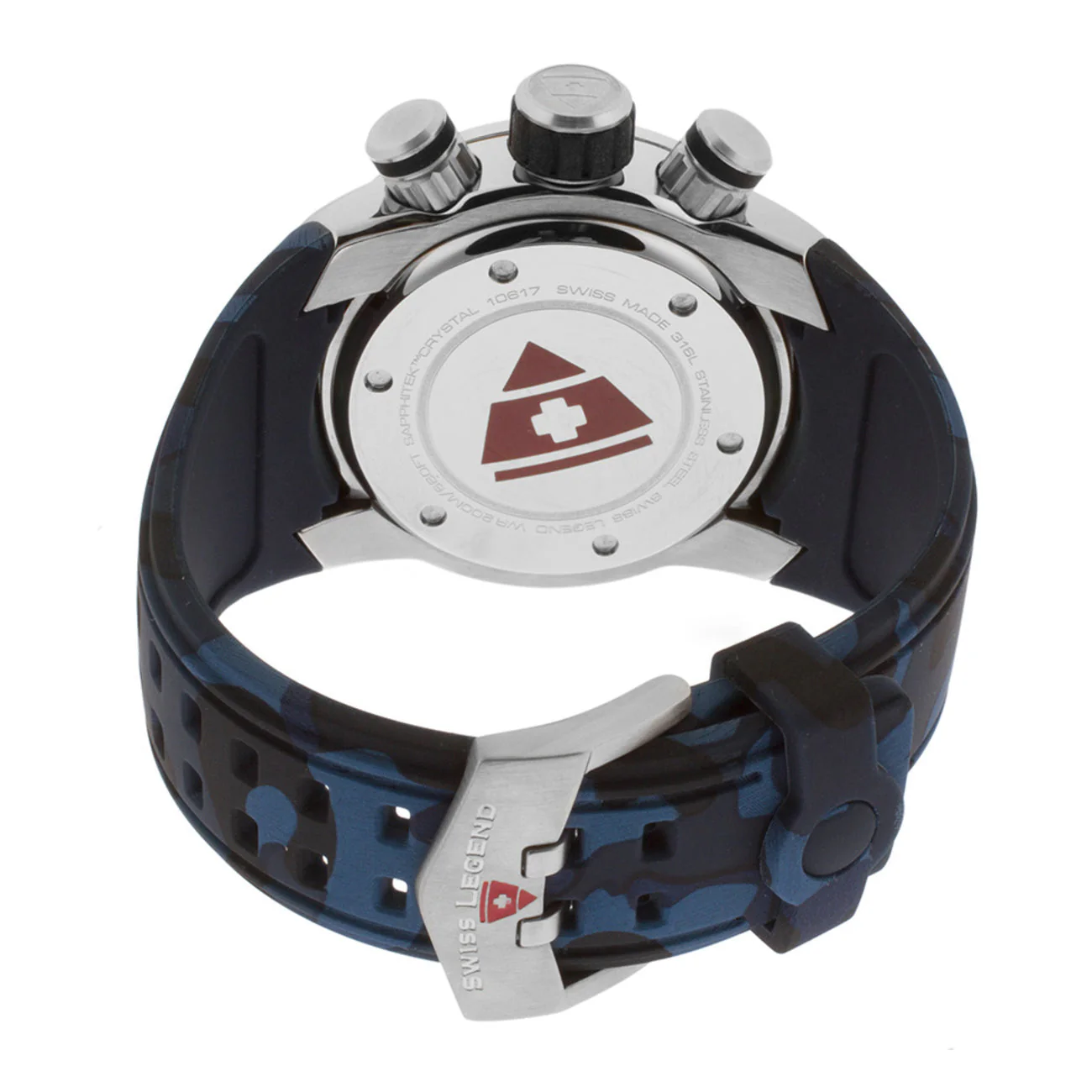 Lionpulse Chronograph Black & Blue / Rubber | Black Dial - Image 2