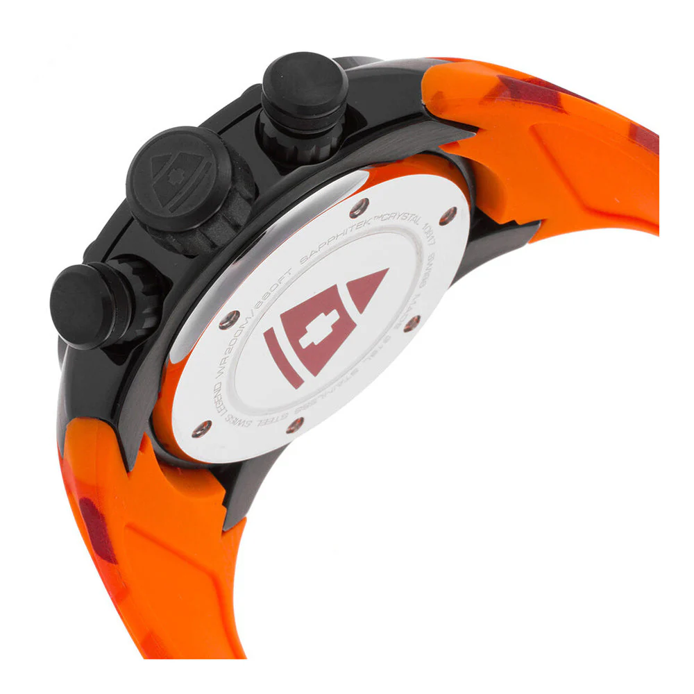 Lionpulse Chronograph Black & Orange / Rubber | Black Dial - Image 3