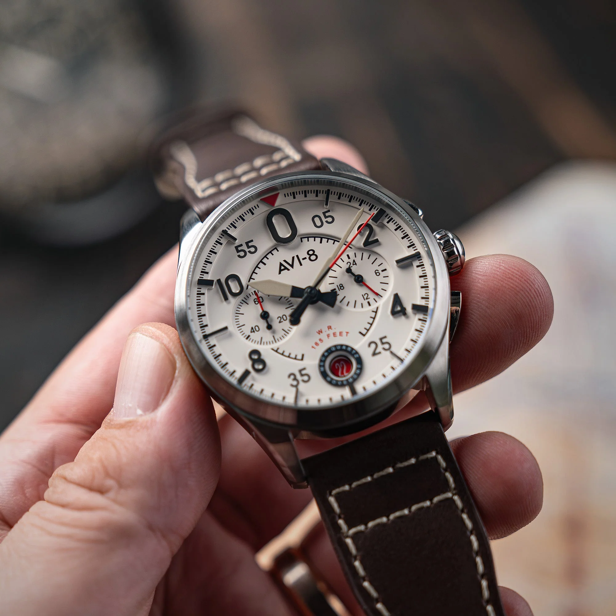 Lock Chronograph White / Leather | White Dial - Image 4
