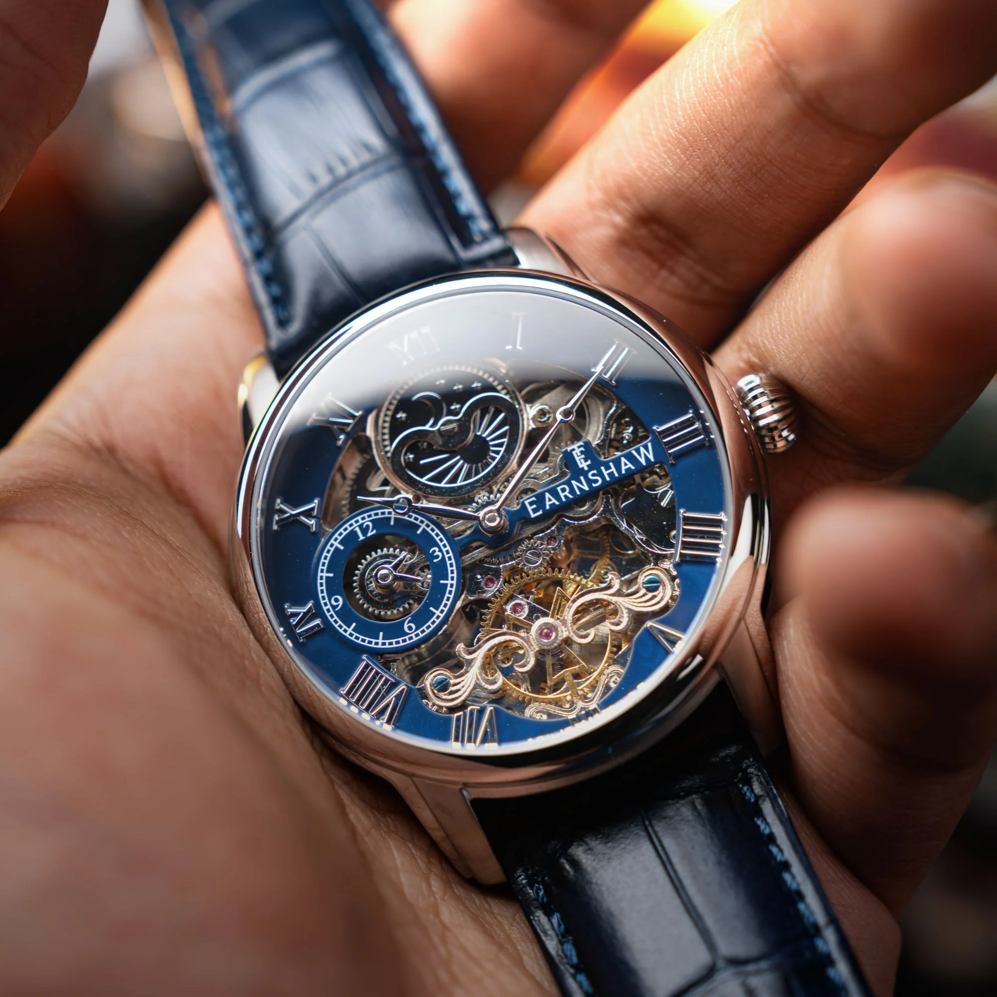 Longitude Automatic Skeleton Blue / Blue Leather Blue Dial - Image 4