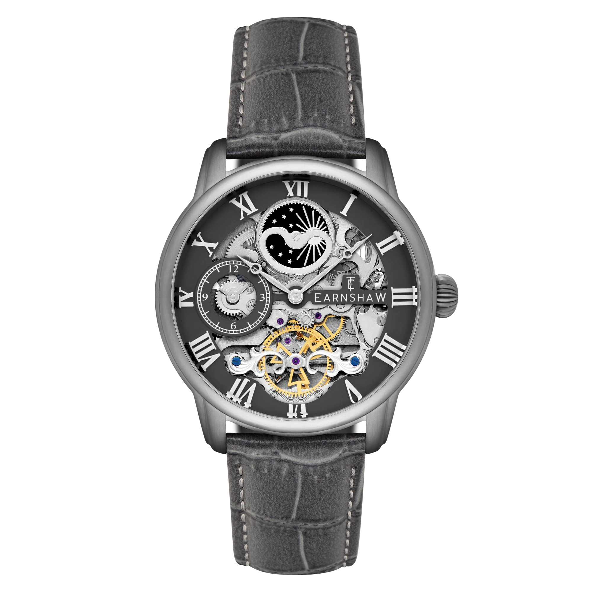 Longitude Automatic Skeleton Gray / Gray Leather | Gray Dial