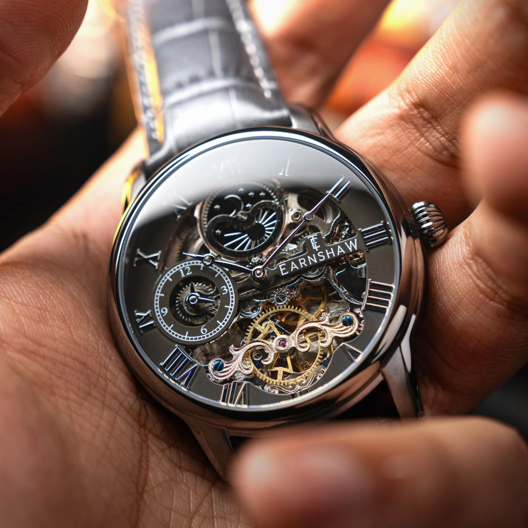 Longitude Automatic Skeleton Gray / Gray Leather | Gray Dial - Image 4