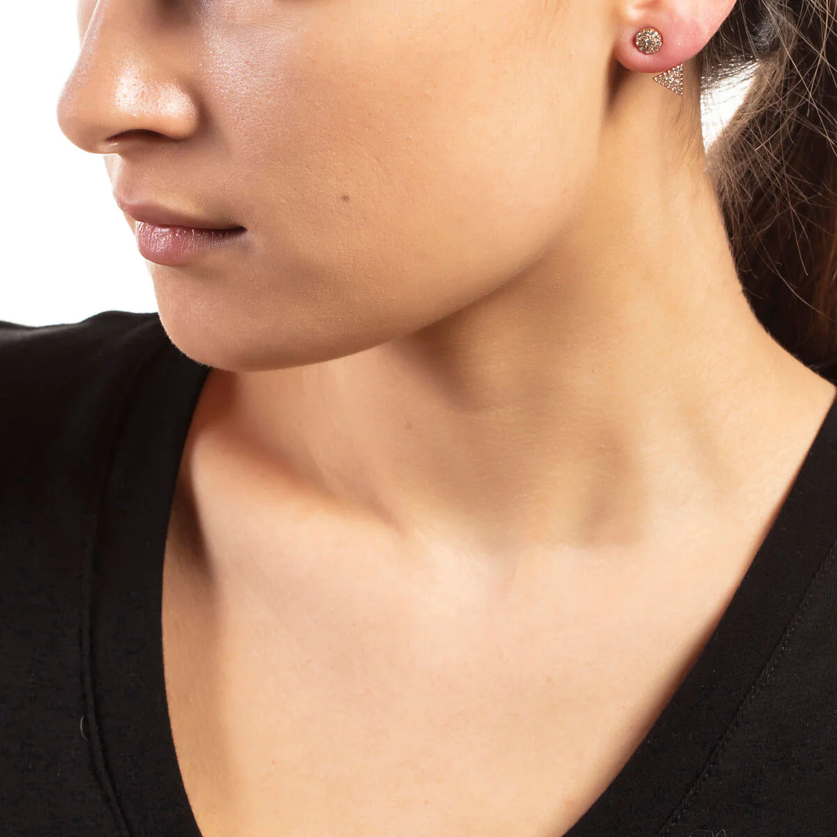 Lupine Jacket Earrings 18k Rose Gold - Image 2