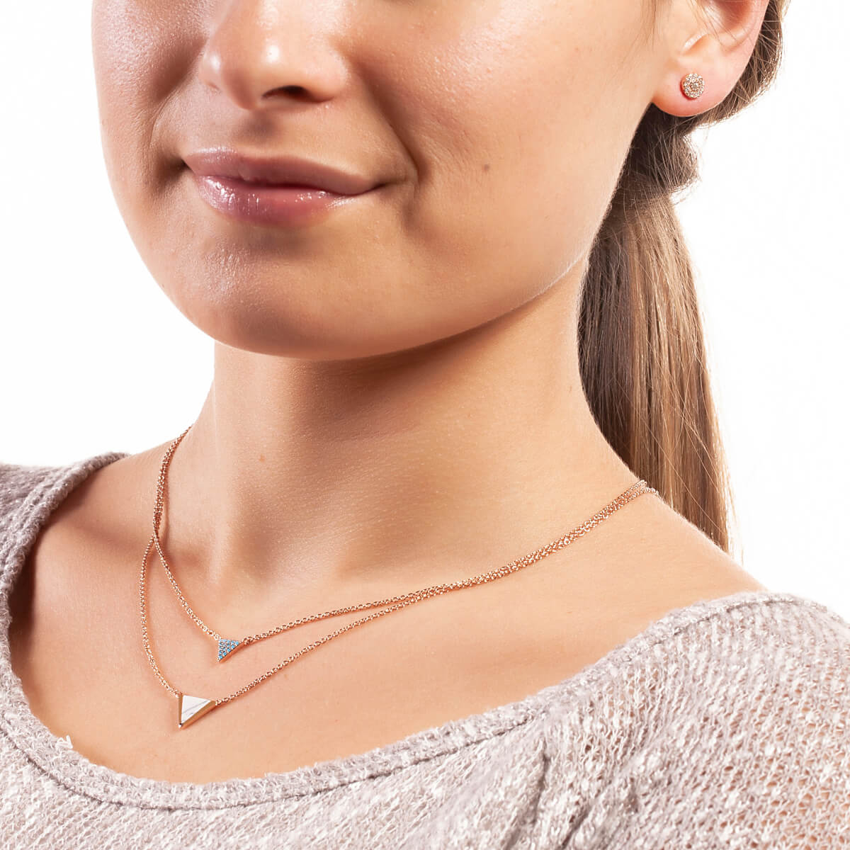 Lupine Jacket Earrings 18k Rose Gold - Image 3