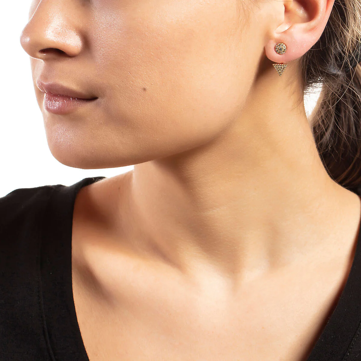Lupine Jacket Earrings 18k Yellow Gold - Image 2