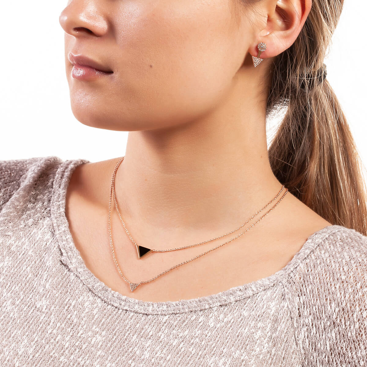 Lupine Pendant Necklace 18k Rose Gold - Image 3