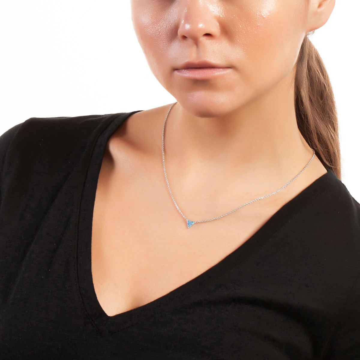 Lupine Pendant Necklace 18k White Gold - Image 2
