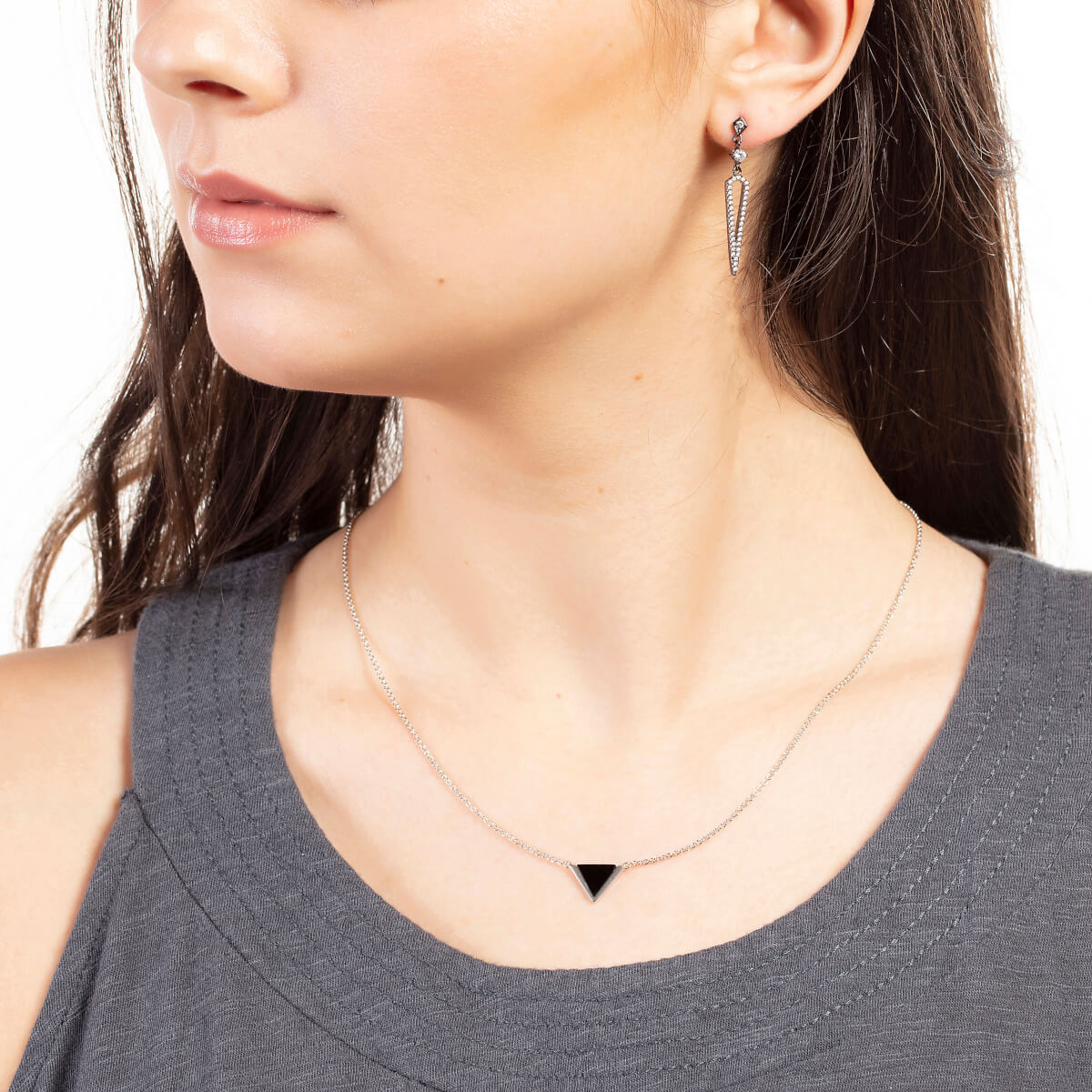 Lupine Pendant Necklace 18k White Gold - Image 3