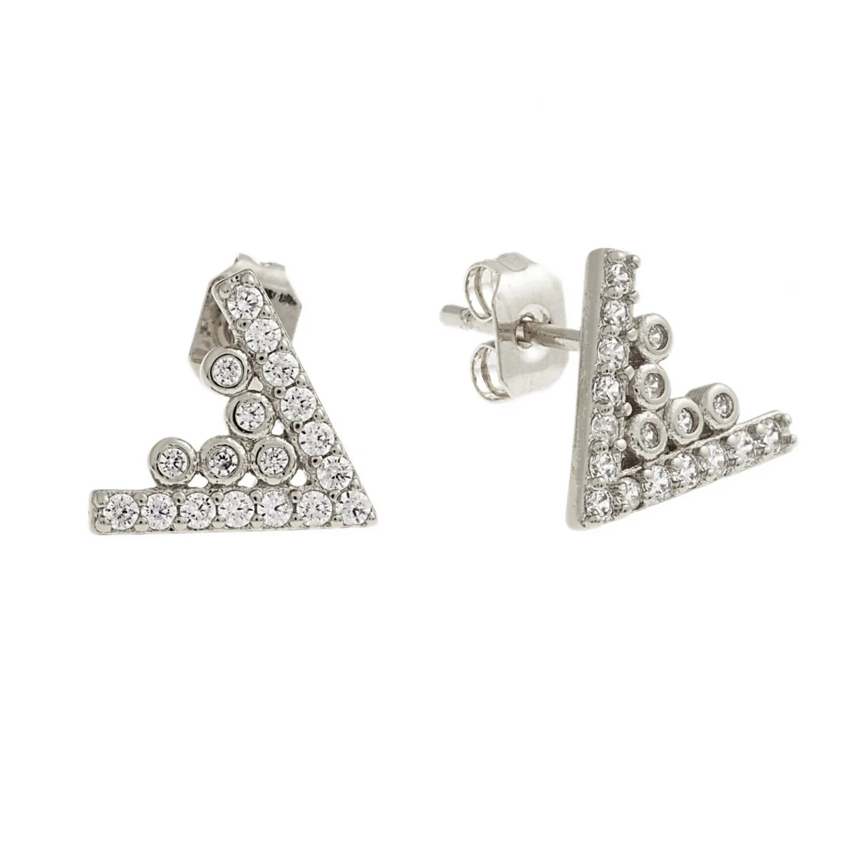 Lupine Stud Earrings 18k White Gold