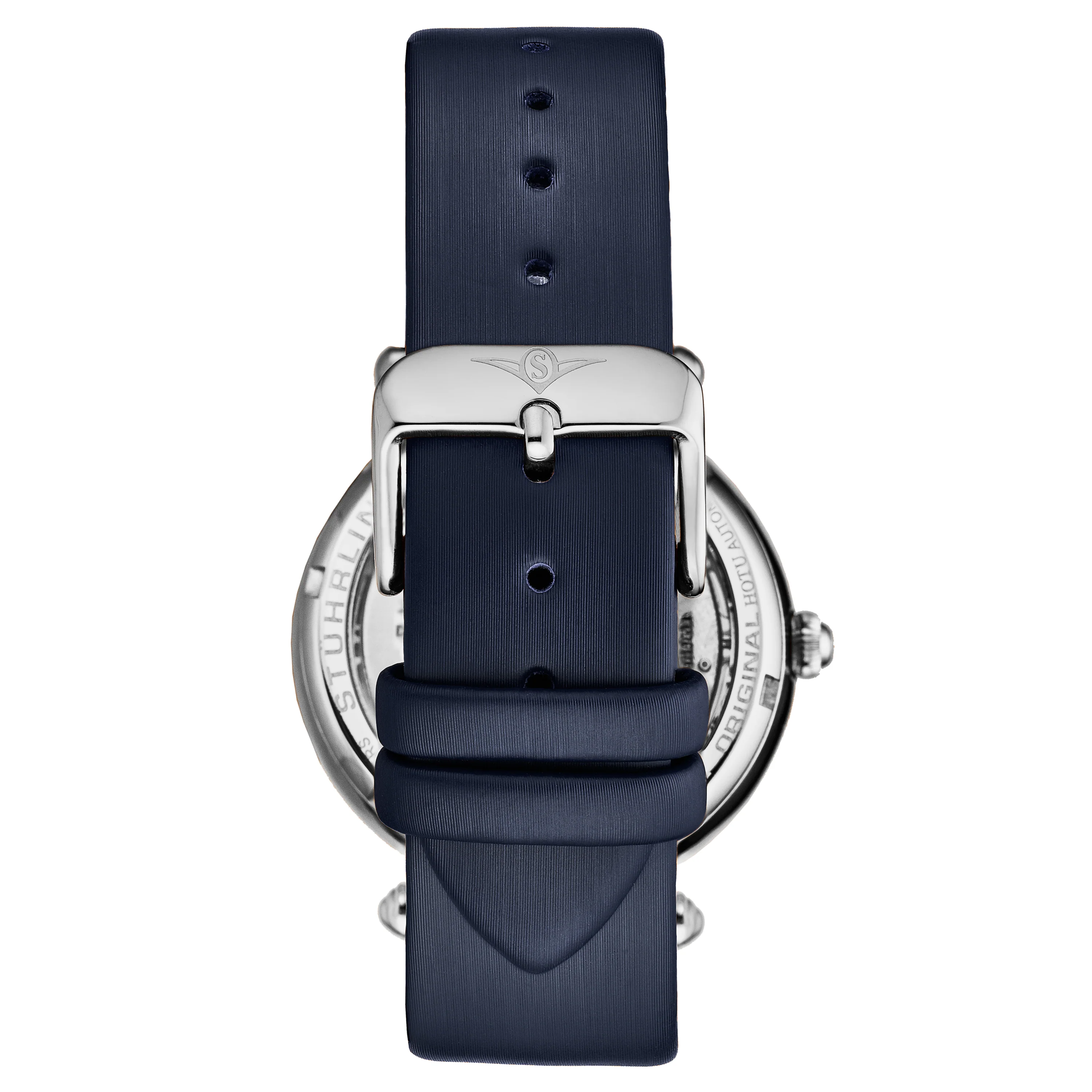 Luxe Automatic Skeleton Blue/Leather | Silver Dial - Image 2