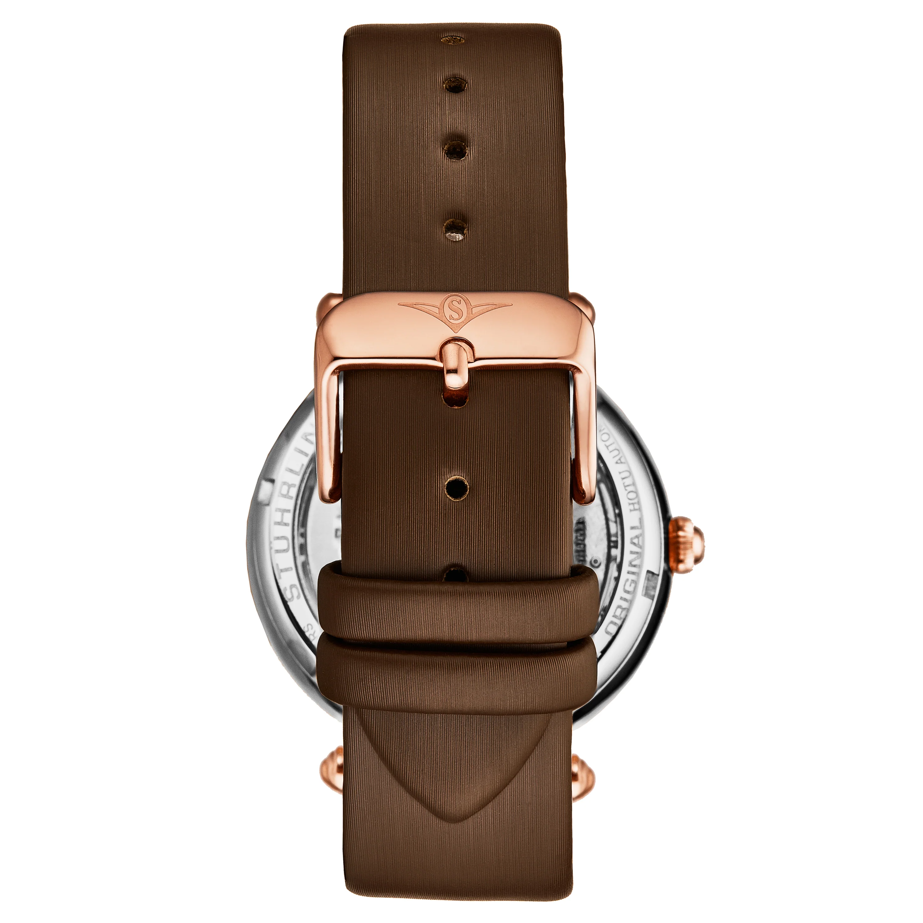 Luxe Automatic Skeleton Brown/Leather | Rose Dial - Image 2