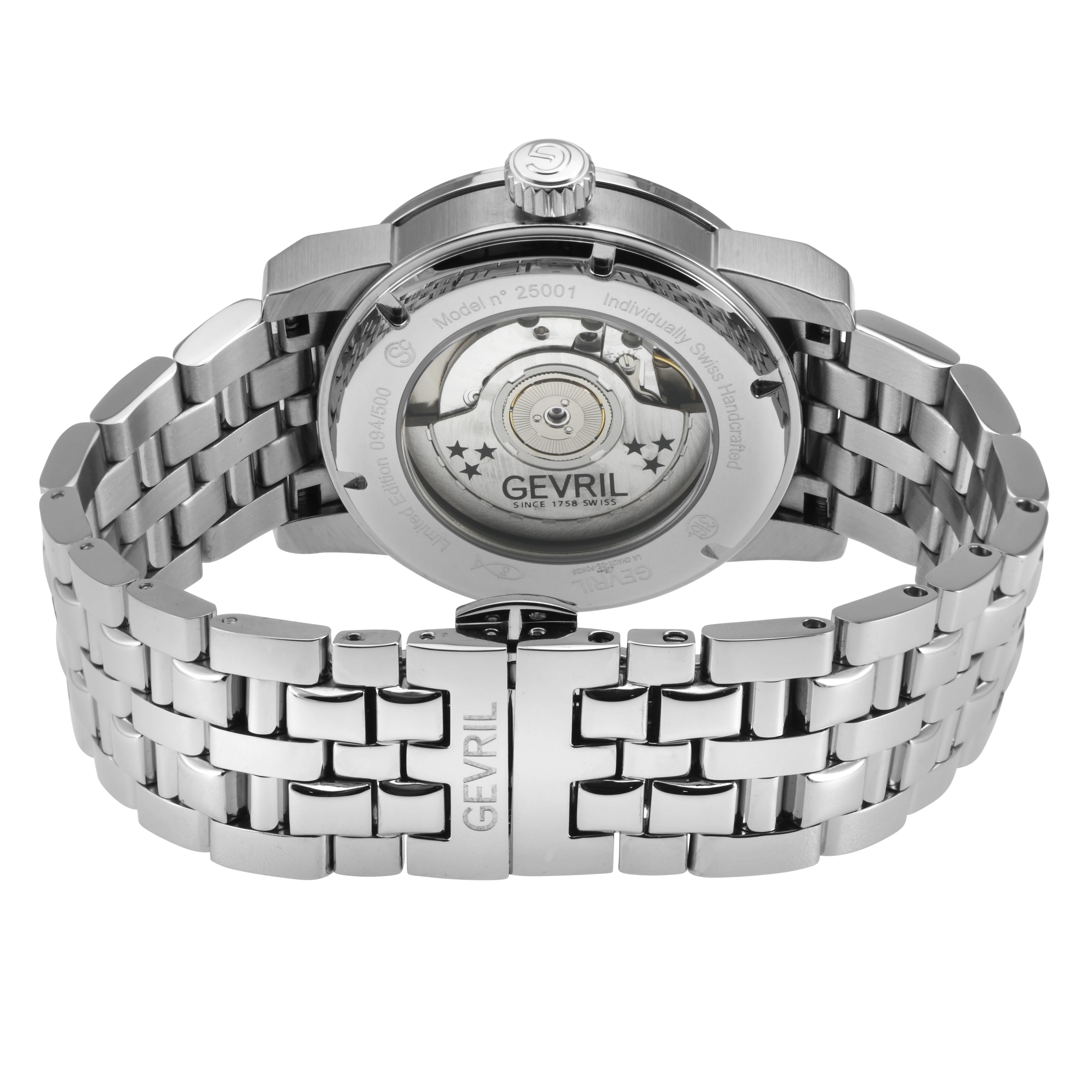 Madison Swiss Automatic Dress Watch, Silver Case, White Dial  steel | Silver Dial - Image 3