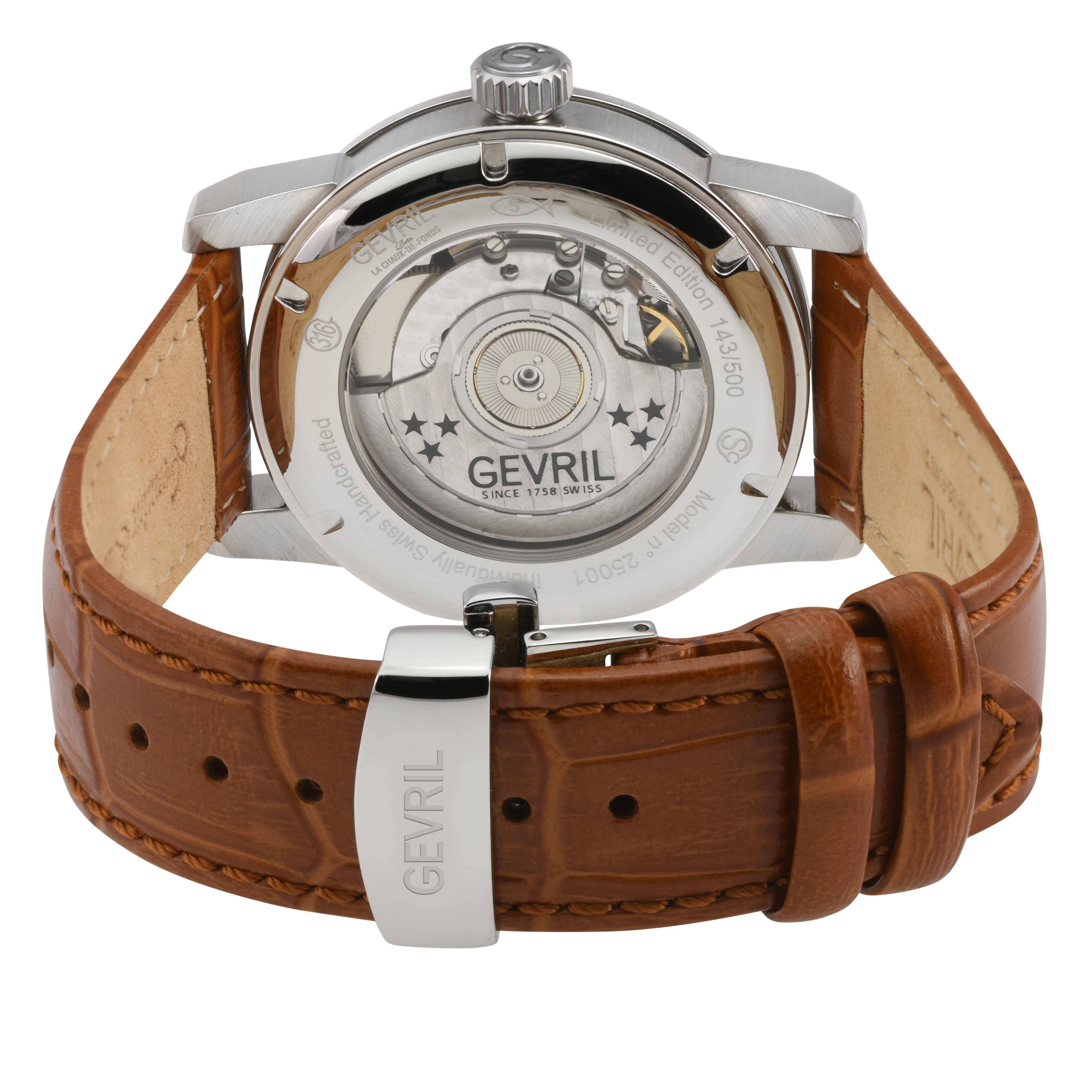 Madison Swiss Made ETA 2895 silver leather | Silver Dial - Image 2