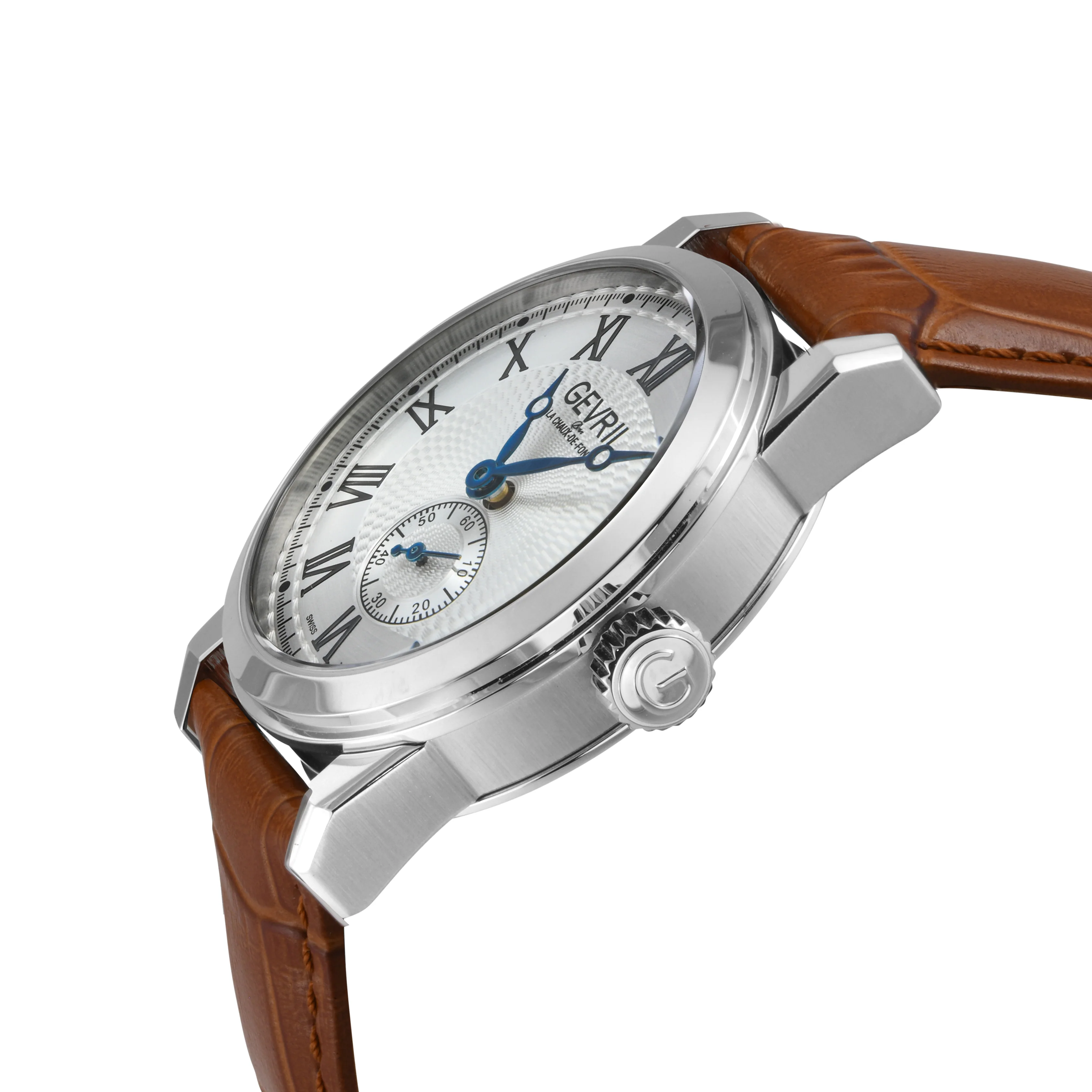 Madison Swiss Made ETA 2895 silver leather | Silver Dial - Image 3