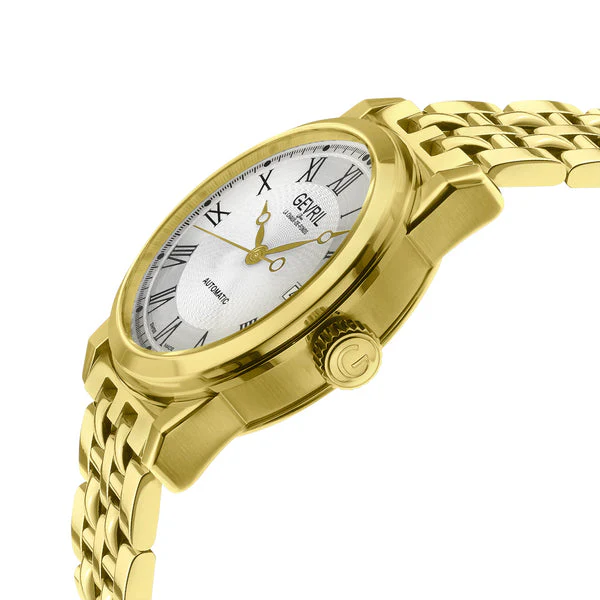 Madison Gevril Madison Sellita SW200 Watch exhibition caseback gold | Silver Dial - Image 3