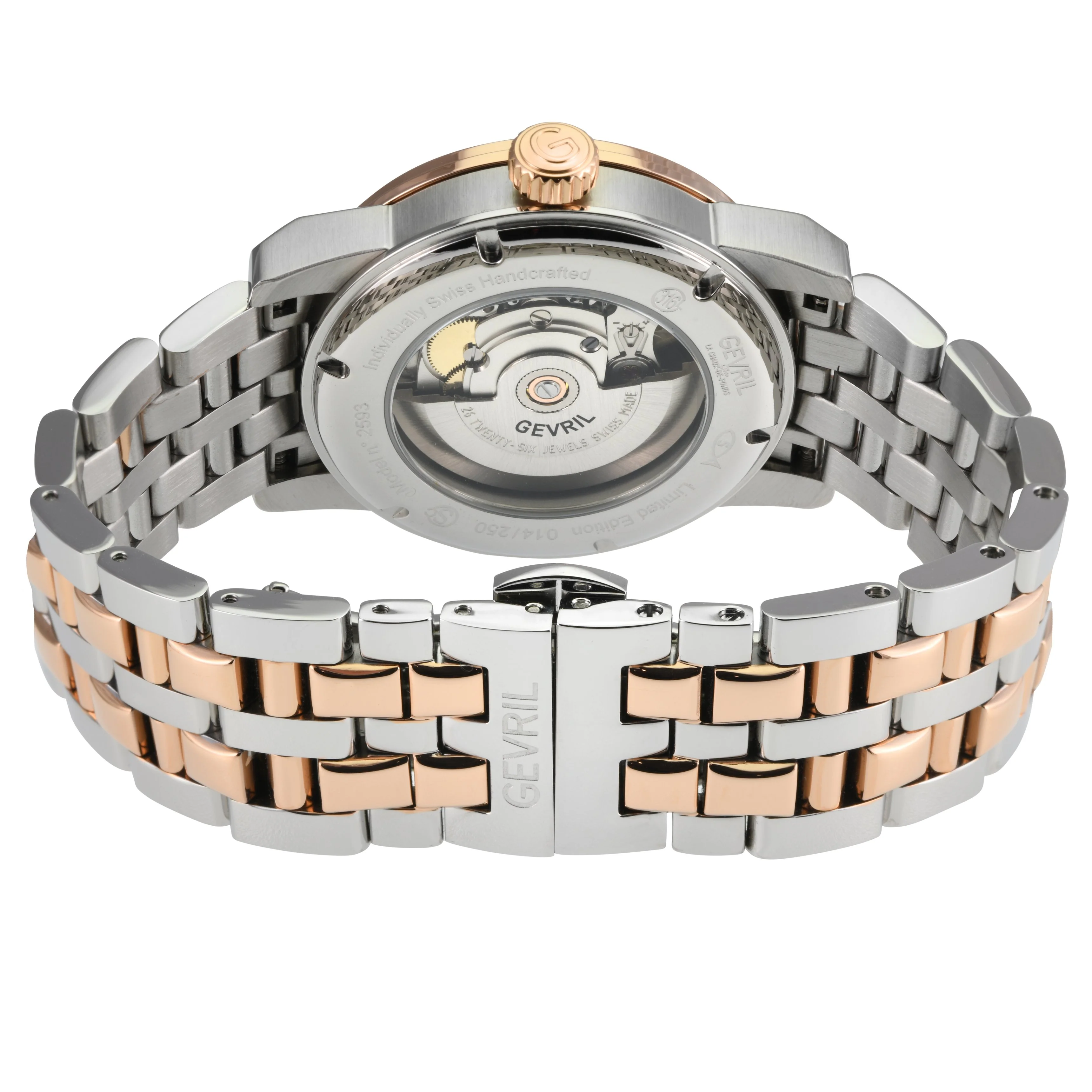 Madison Swiss Made Automatic Moon Phase, IP Rose Gold Case, White Dial. | White Dial - Image 3