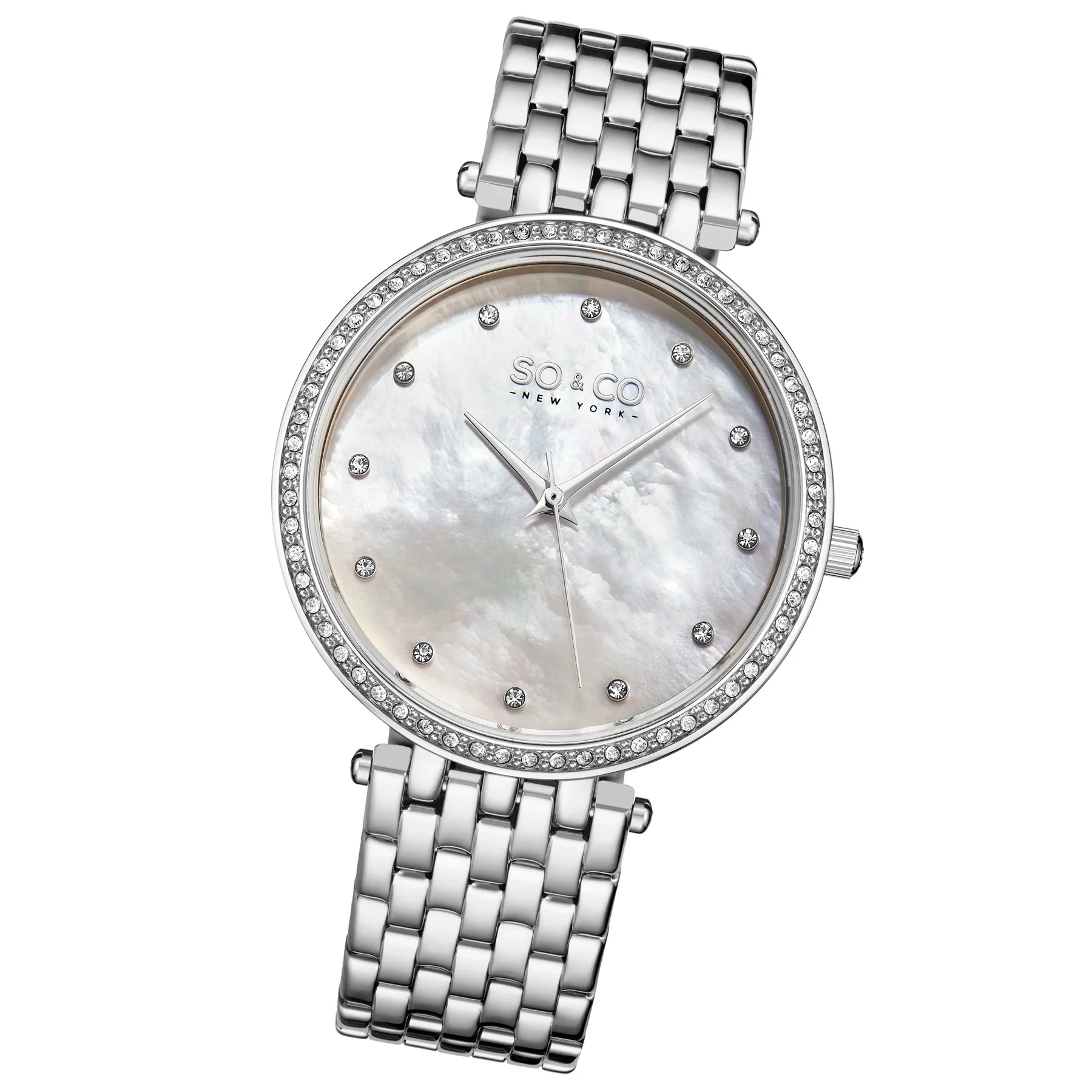 Madison 5334 Silver Mother-of-pearl/ Silver Bracelet | MOP Dial
