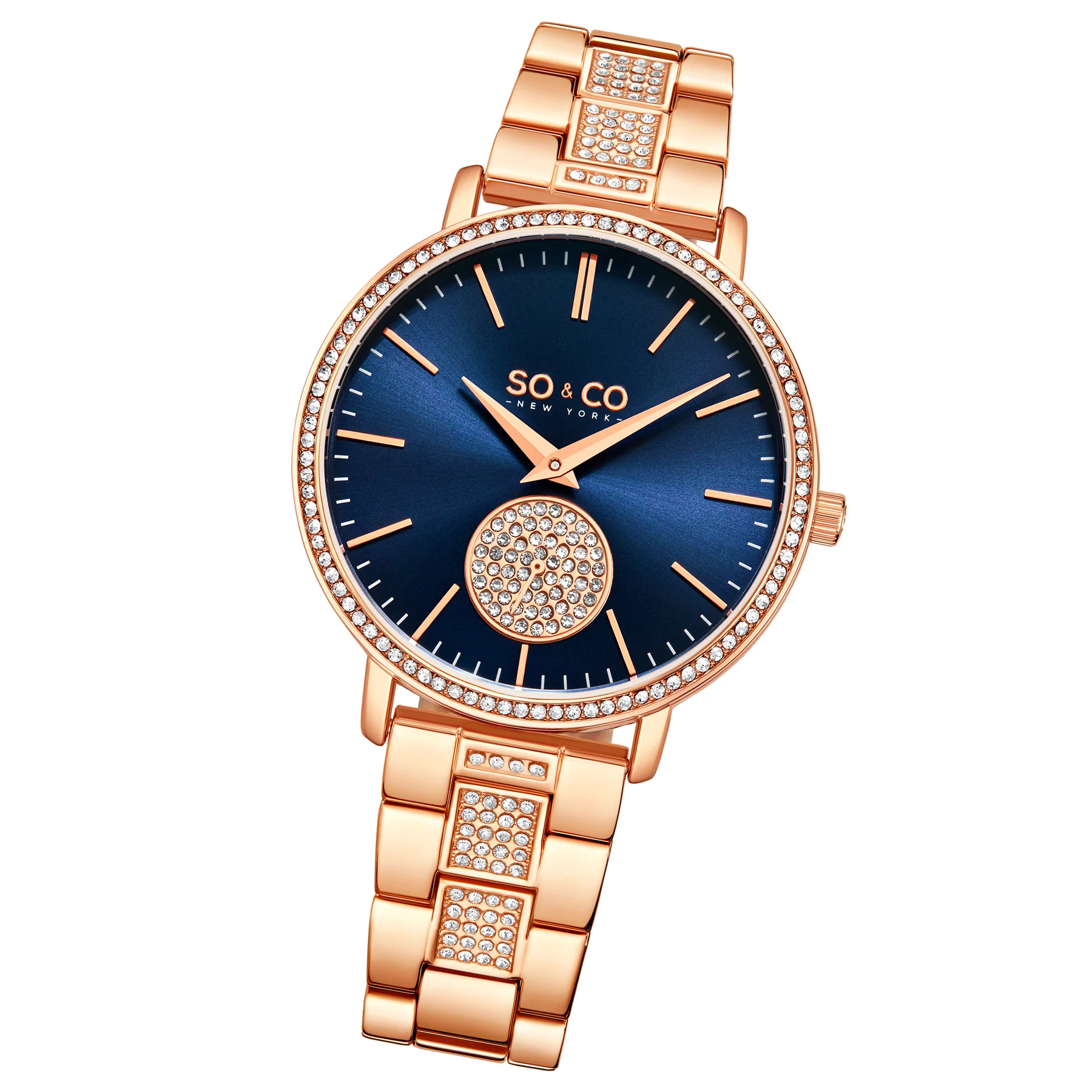 Madison-5525.4 Rose Gold/Stainless Steel | Blue Dial - Image 2